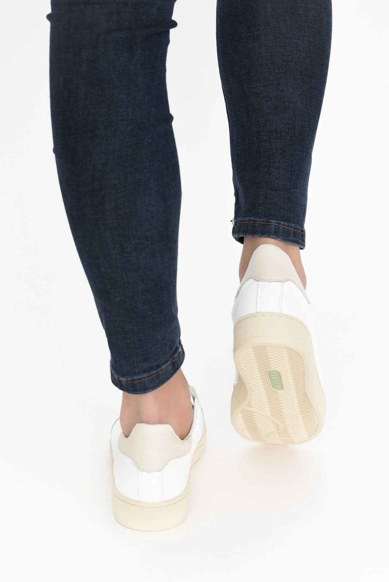 Abbie Cream Leather Sneaker - Image 5