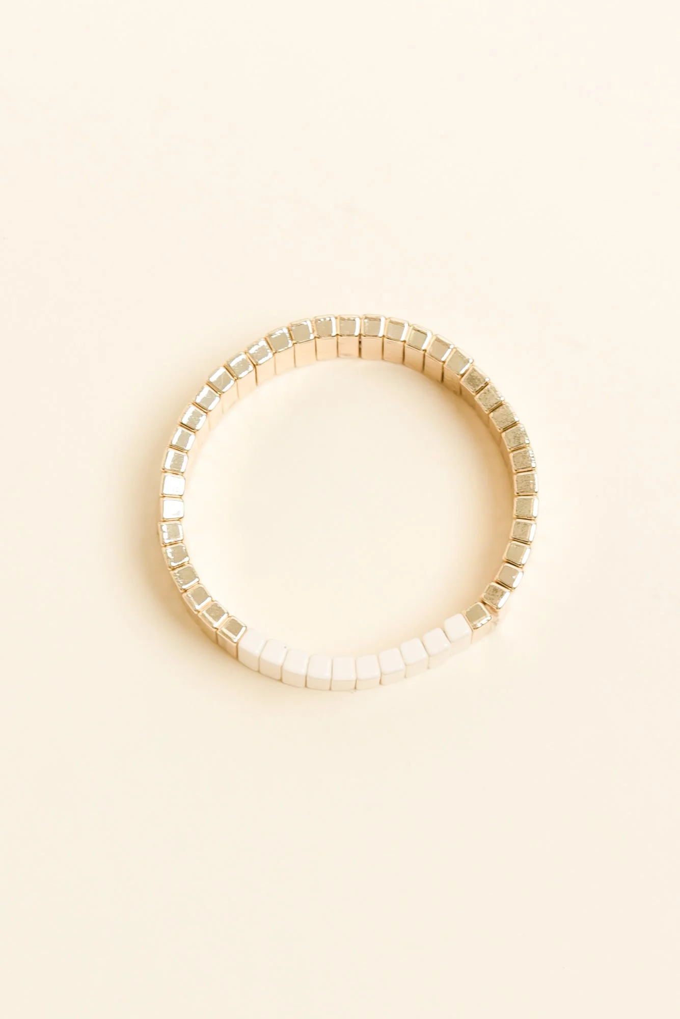 Abel Cream Contrast Beaded Bracelet - Image 2