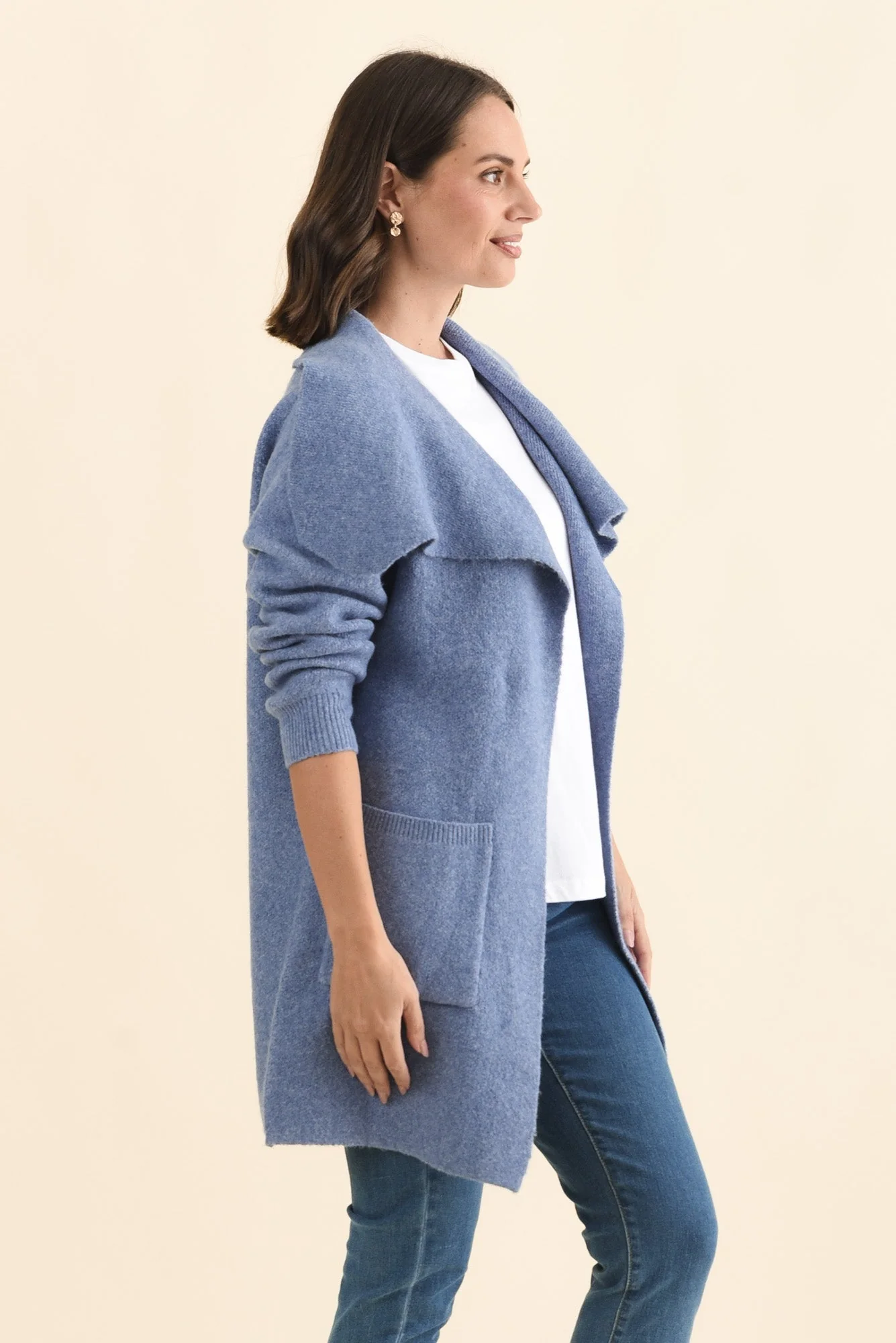 Abigail Blue Oversized Cardigan - Image 3