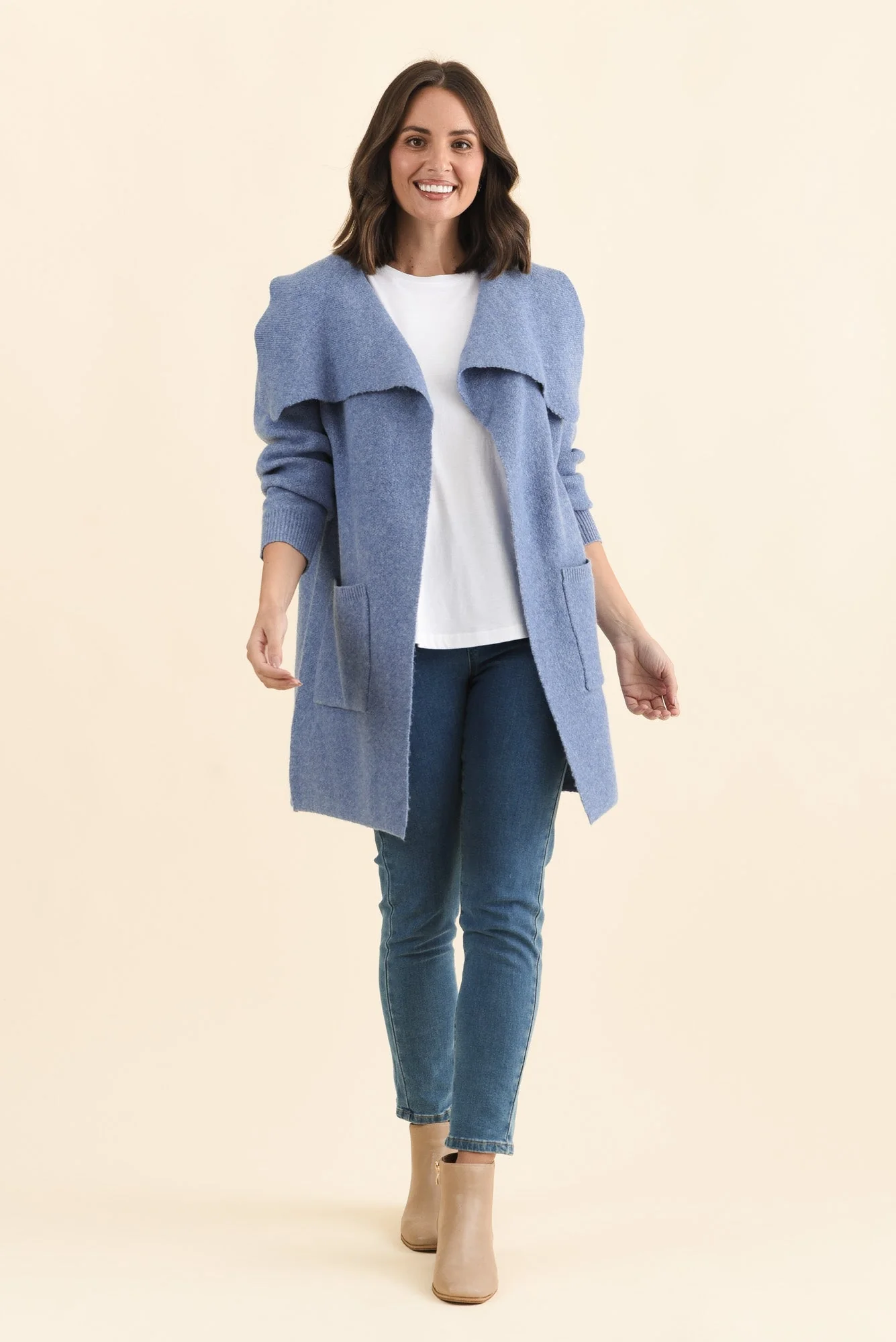 Abigail Blue Oversized Cardigan - Image 6
