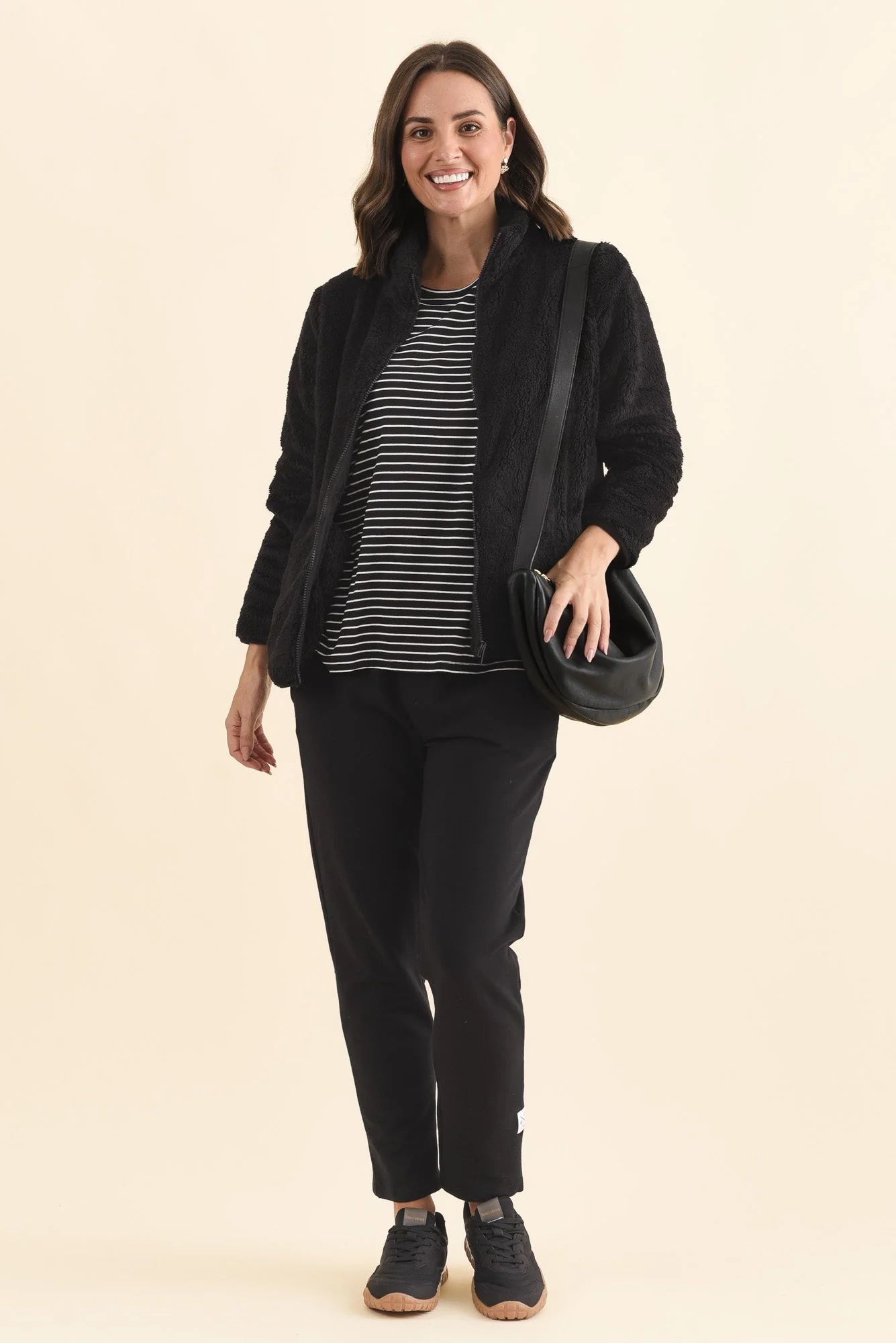 Ackerley Black Faux Fur Jacket - Image 2