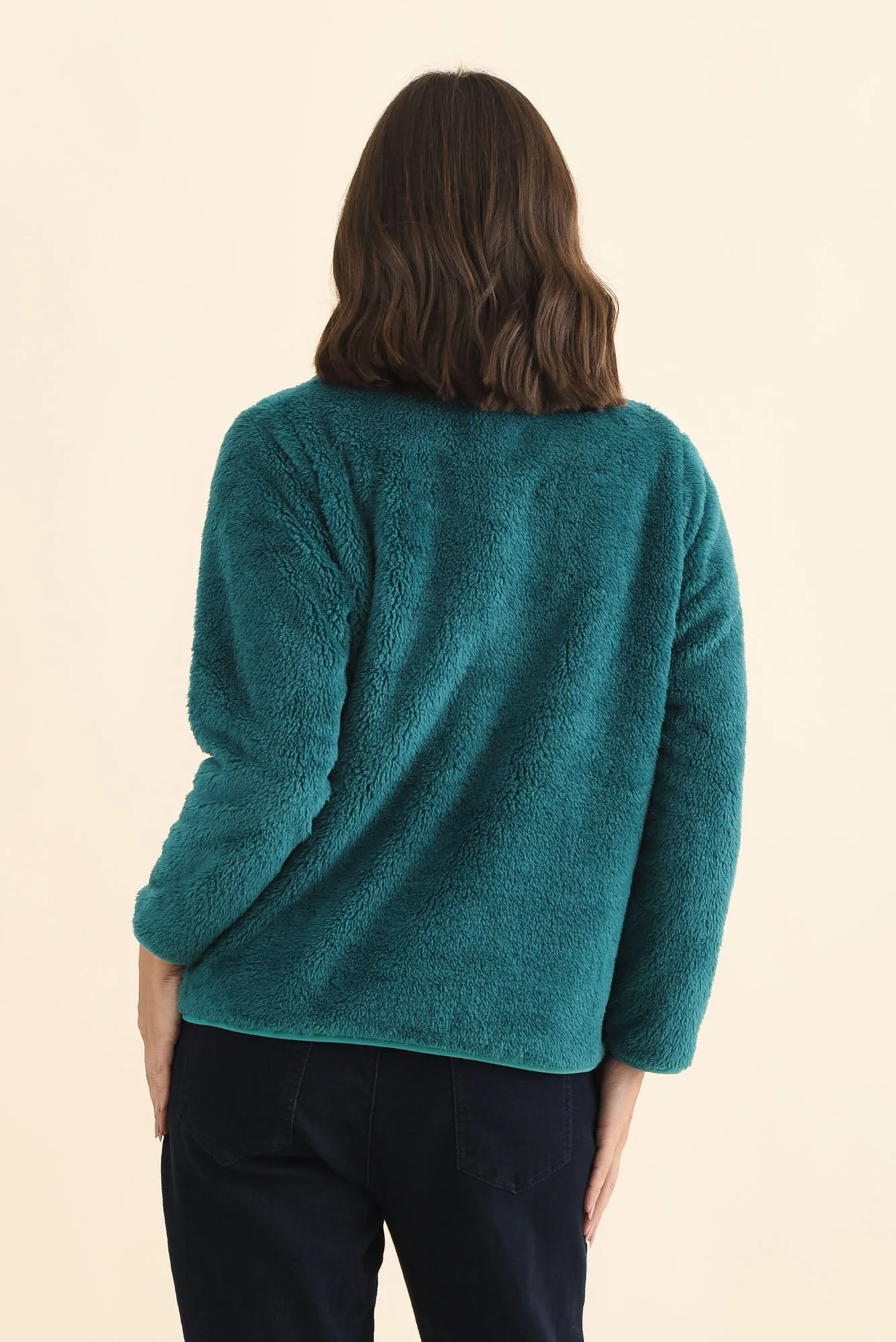 Ackerley Blue Faux Fur Jacket - Image 4