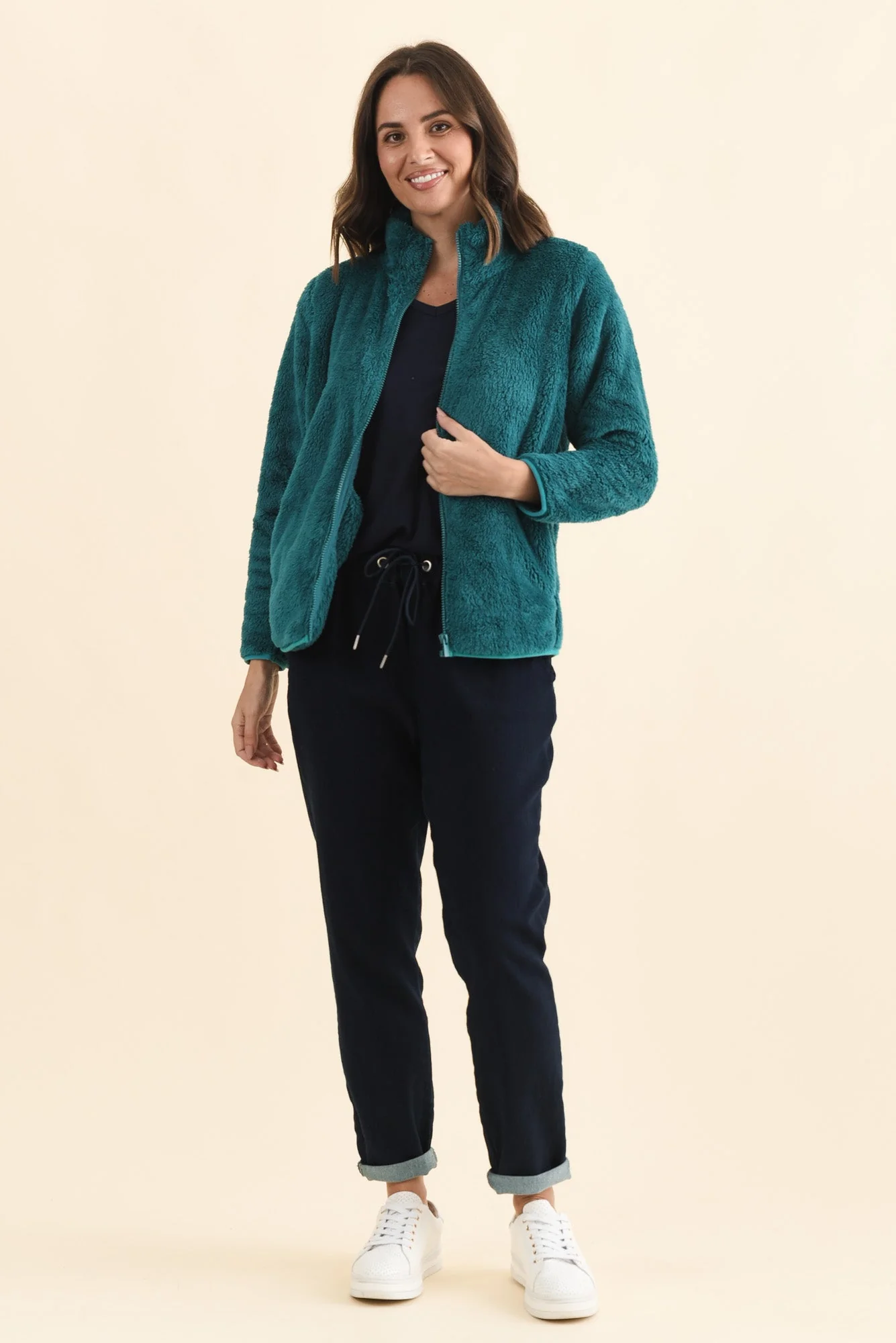 Ackerley Blue Faux Fur Jacket - Image 6