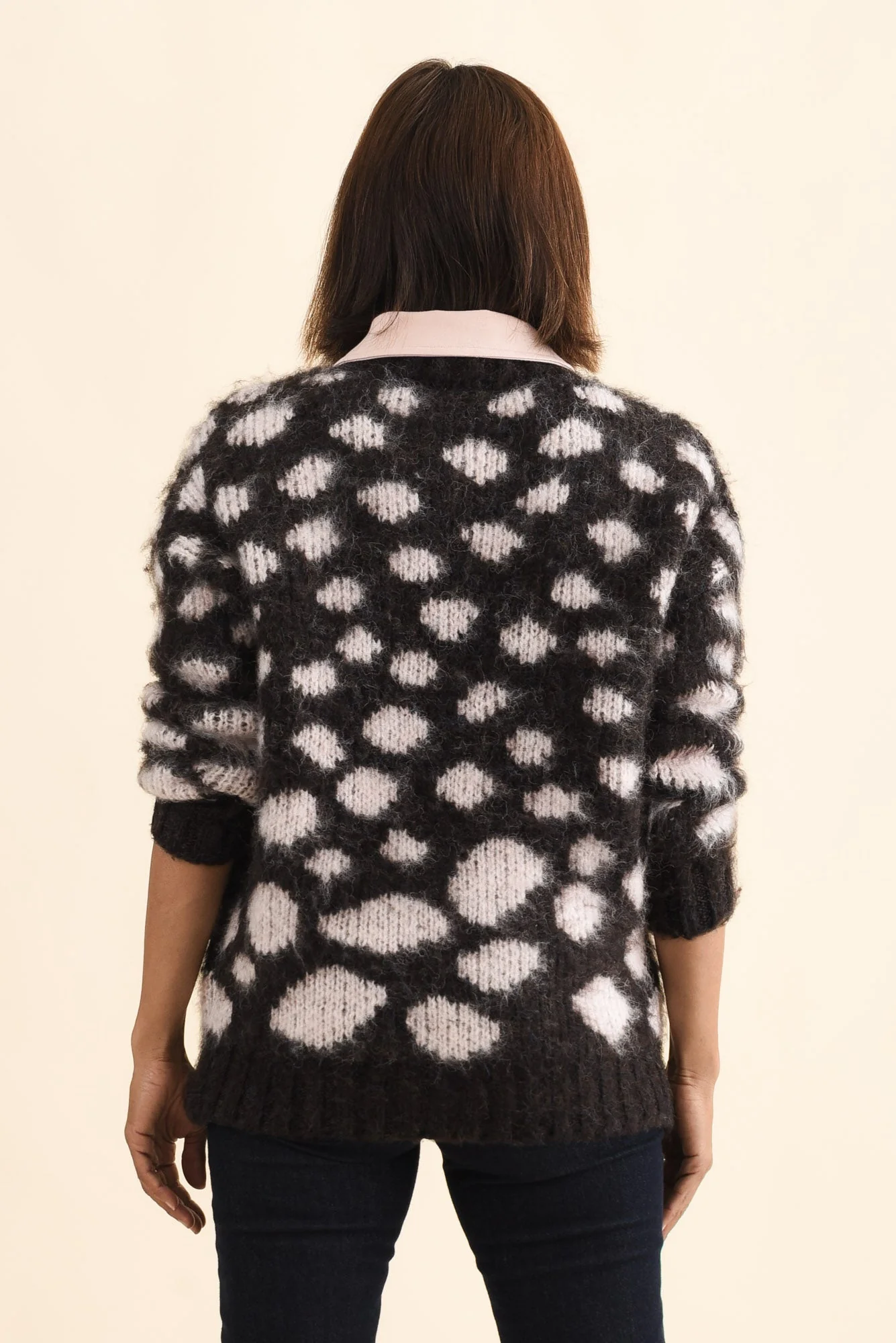 Adams Brown Spot Knit Sweater - Image 4