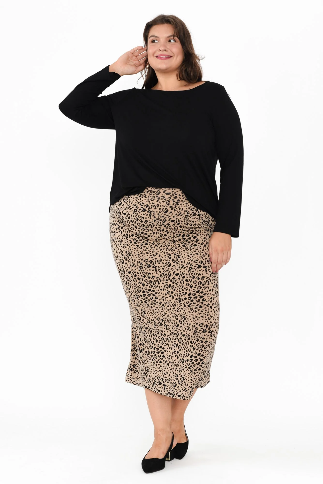 Adele Black Long Sleeve Bamboo Tee - Image 10