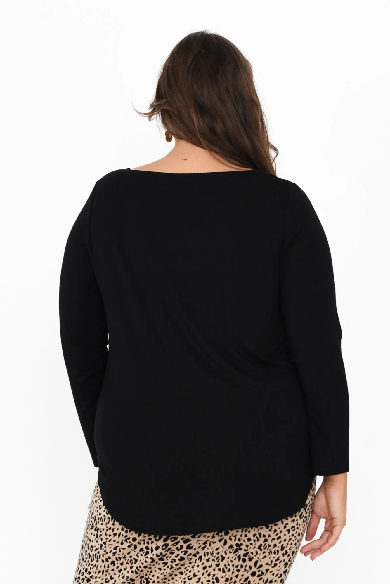 Adele Black Long Sleeve Bamboo Tee - Image 12
