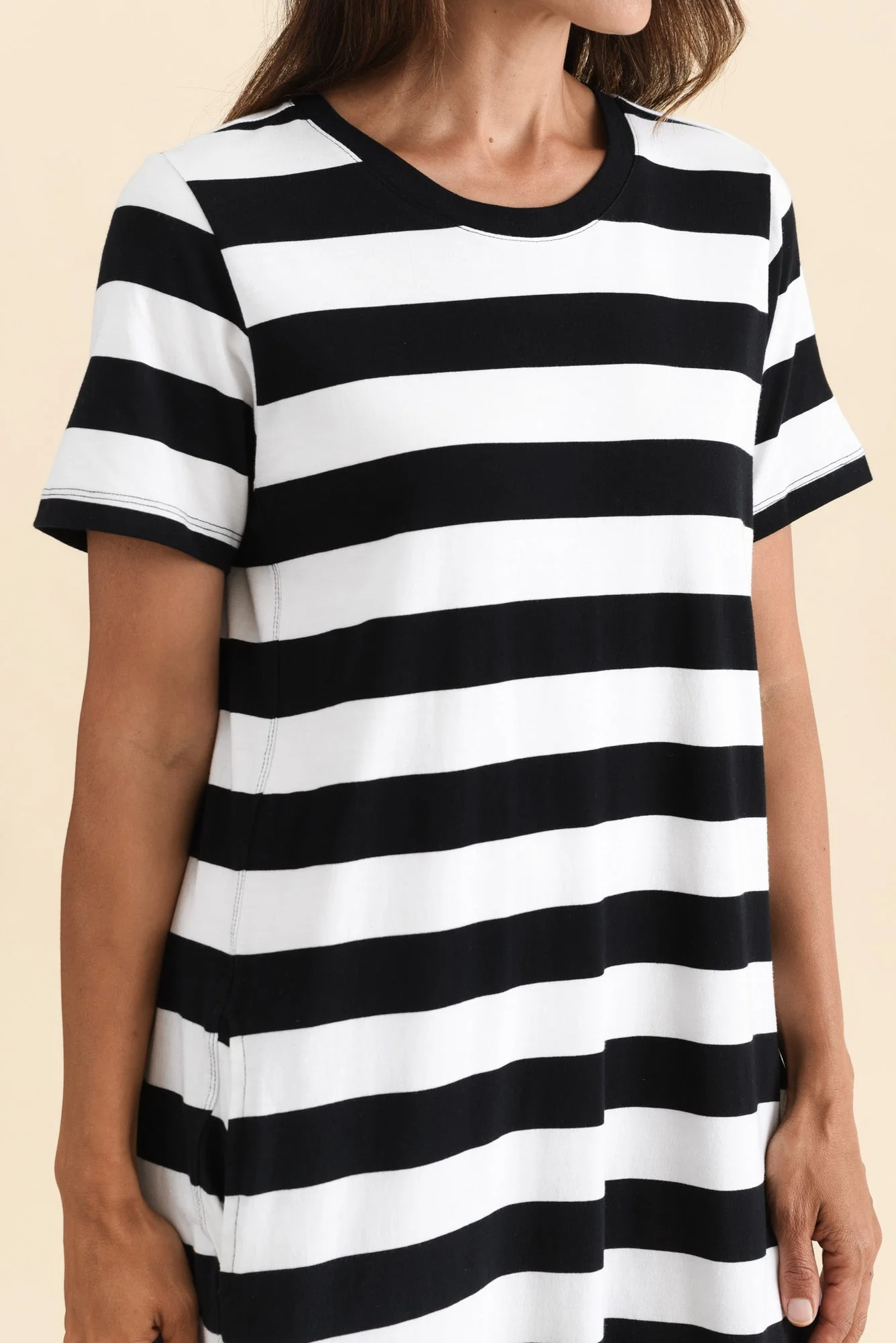Adira Black Stripe Pocket Dress - Image 5
