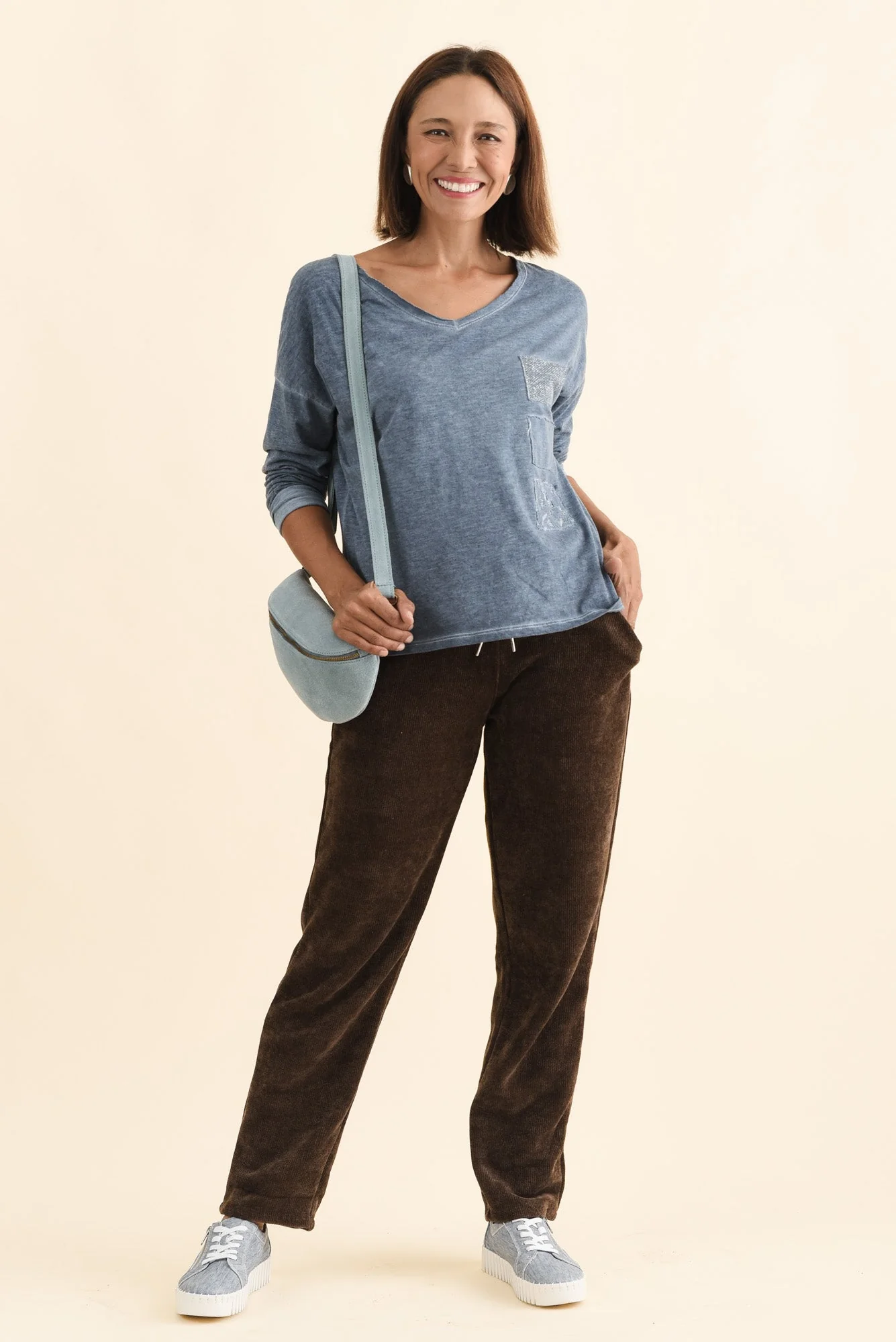 Agatti Chocolate Drawstring Pants - Image 3