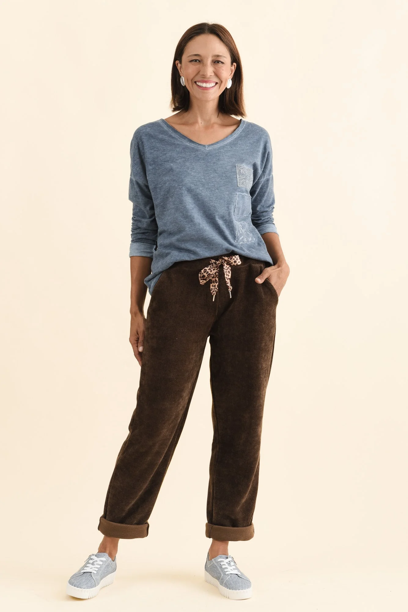 Agatti Chocolate Drawstring Pants - Image 7