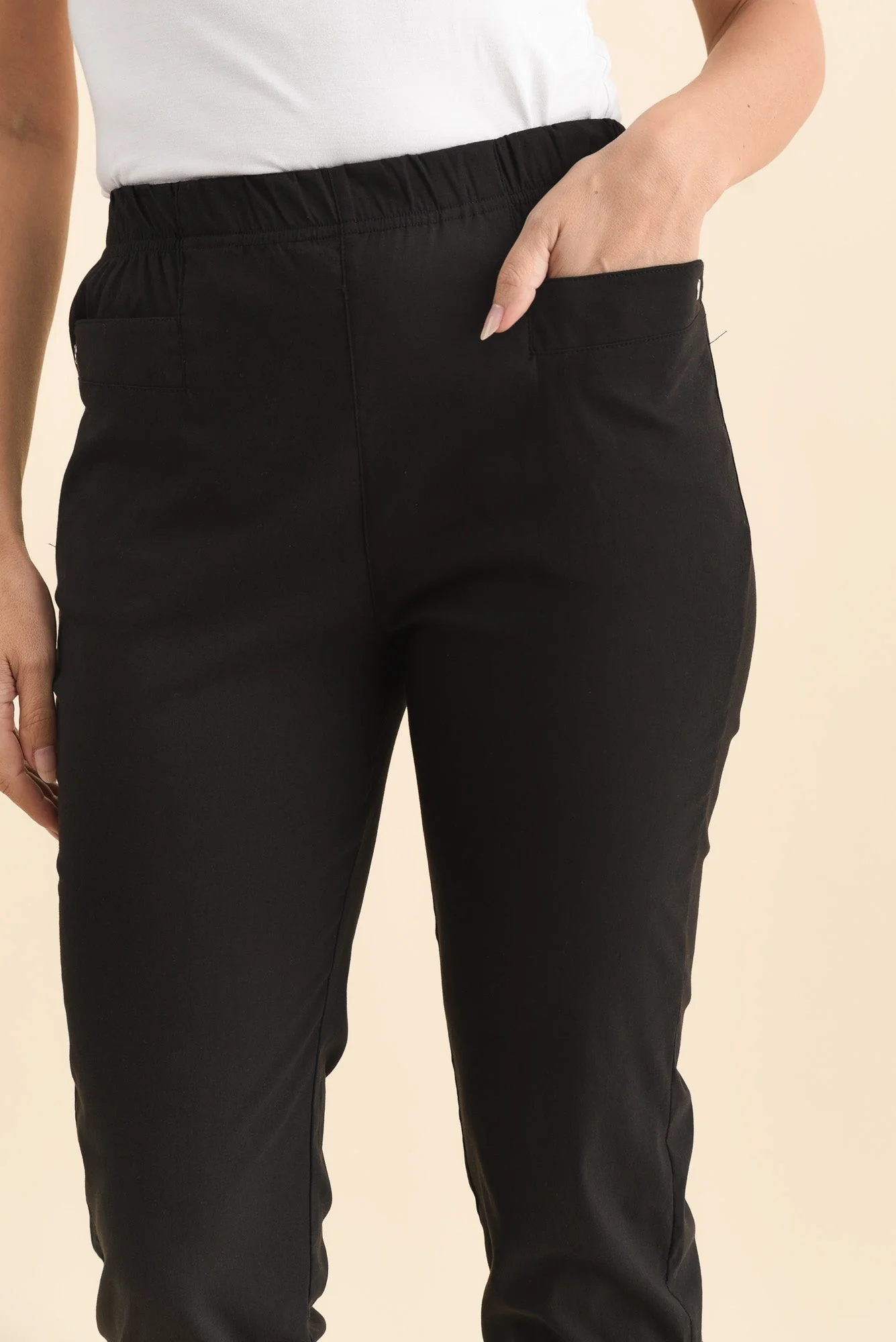 Air-Lite Black Stretch Capri Pants - Image 6