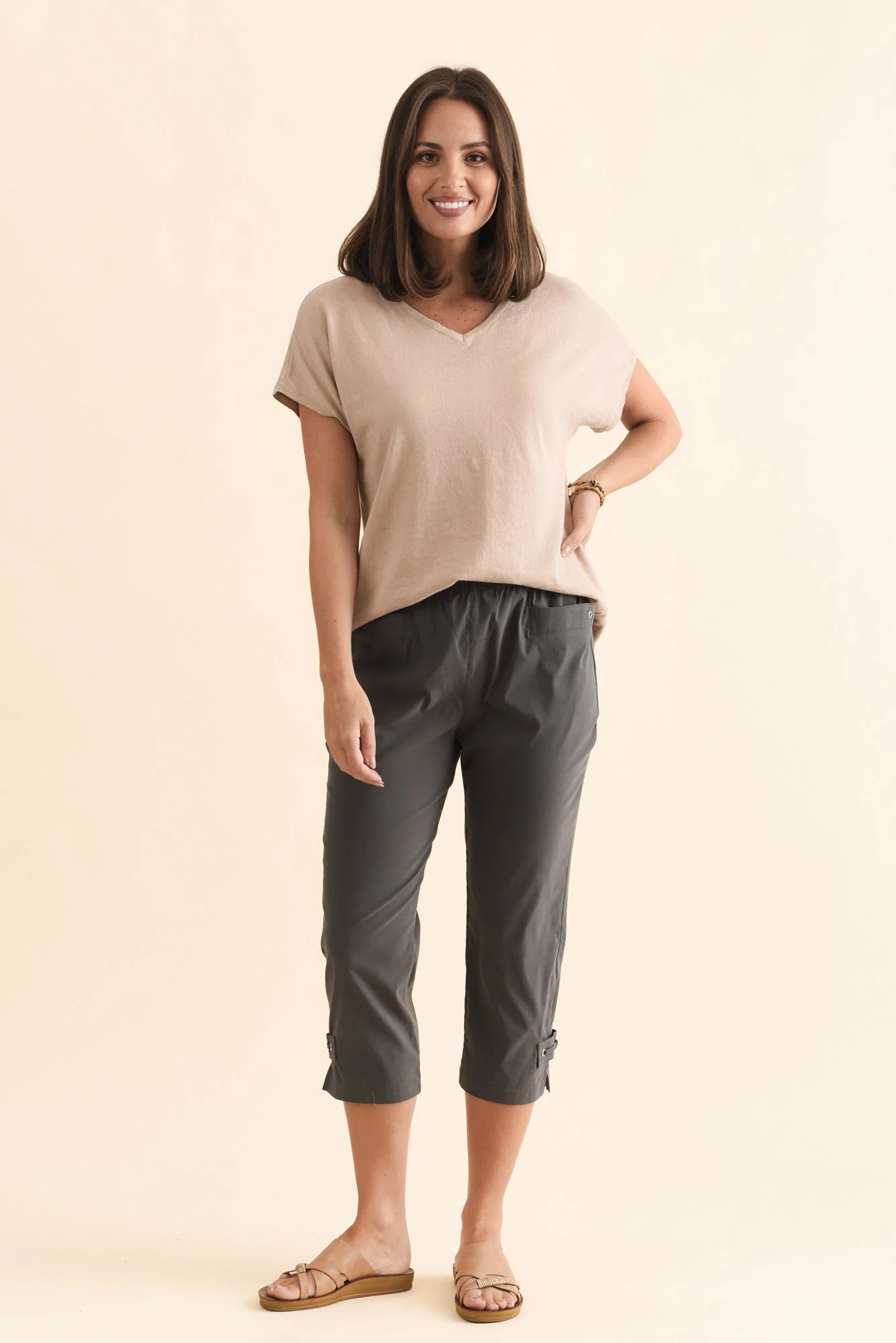 Air-Lite Charcoal Stretch Capri Pants - Image 2