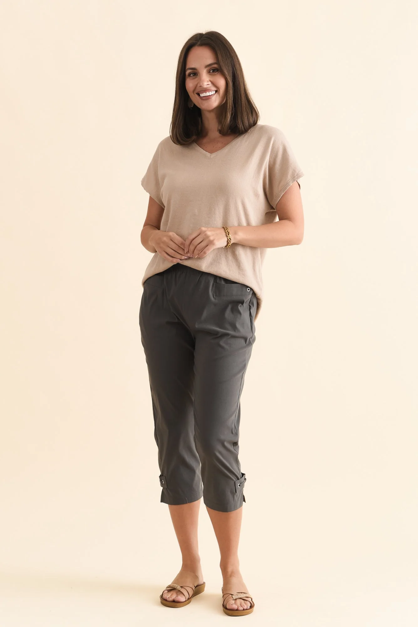 Air-Lite Charcoal Stretch Capri Pants - Image 7