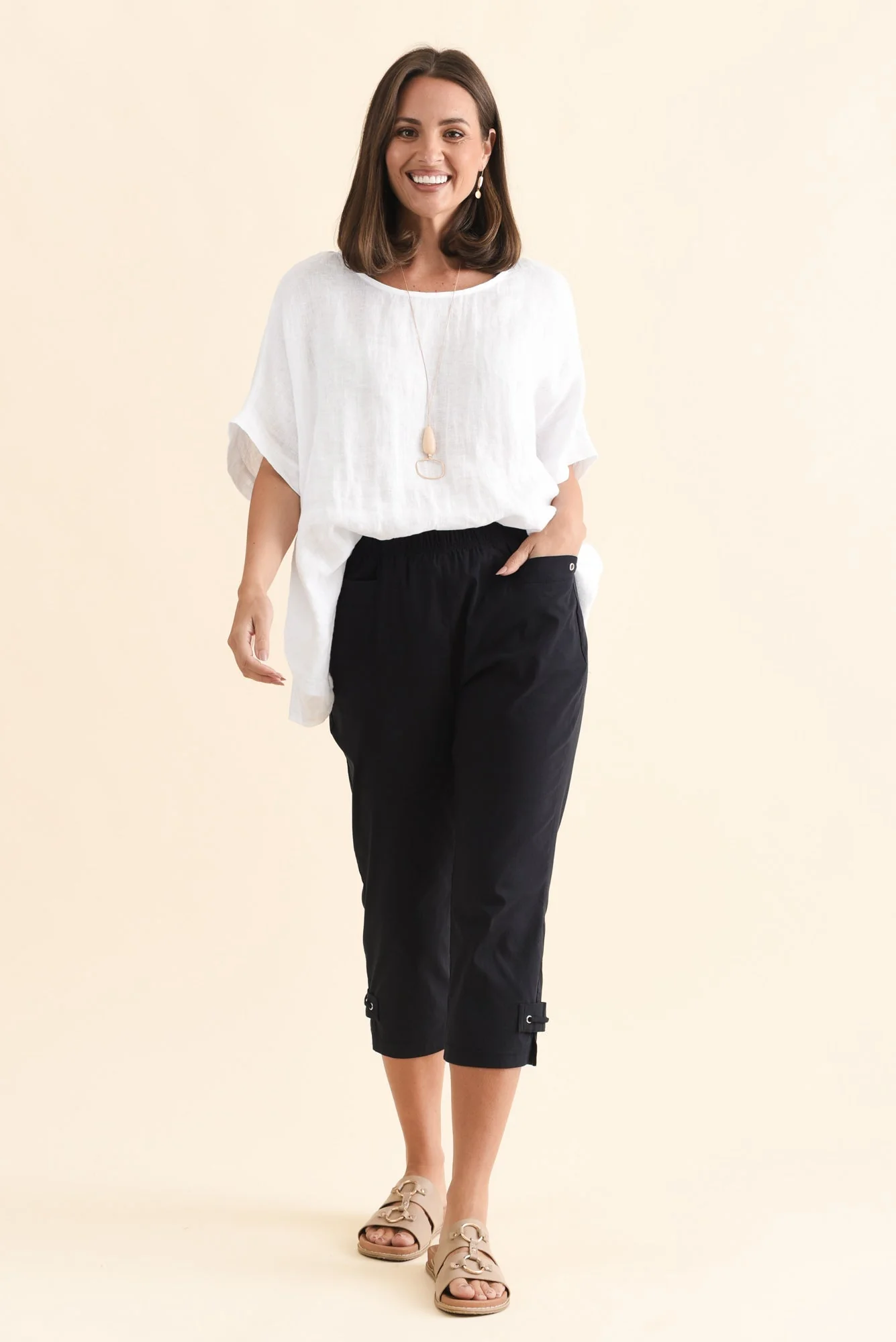 Air-Lite Navy Stretch Capri Pants - Image 2