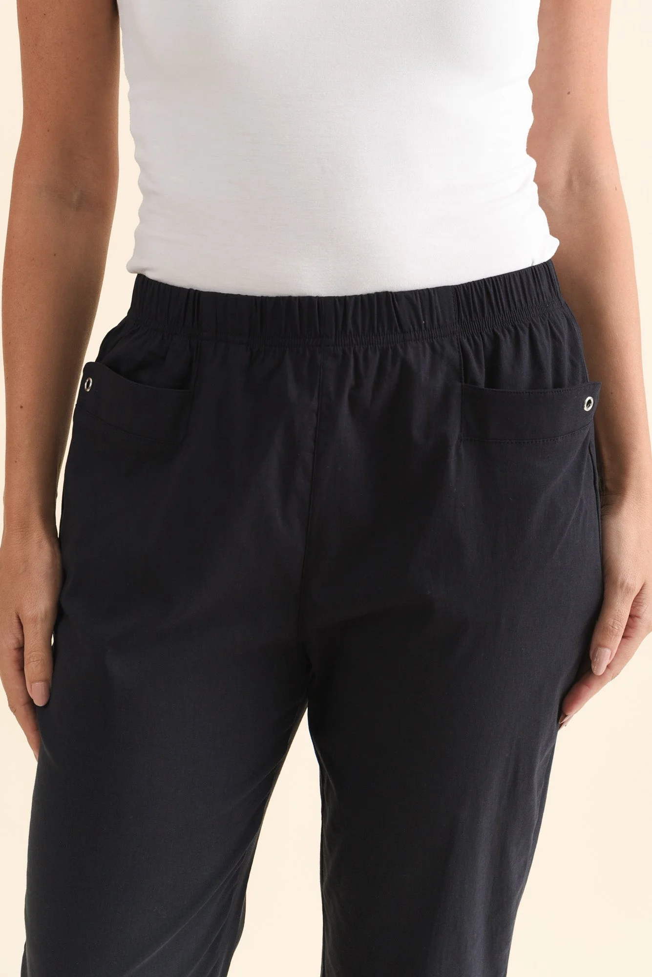Air-Lite Navy Stretch Capri Pants - Image 5