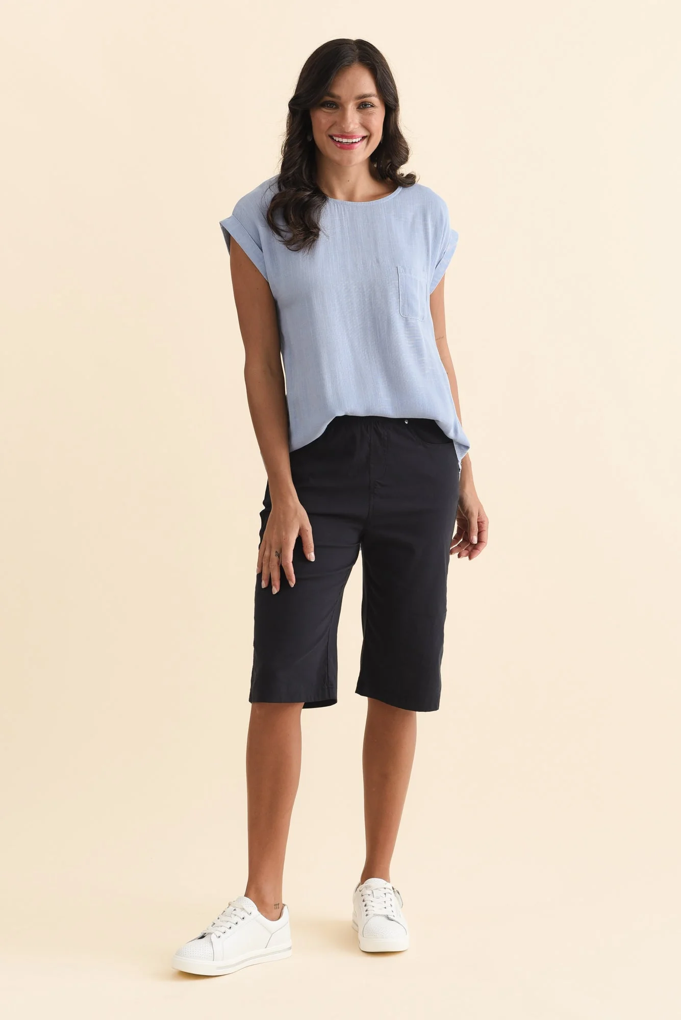Air-Lite Navy Stretch Pocket Shorts - Image 6