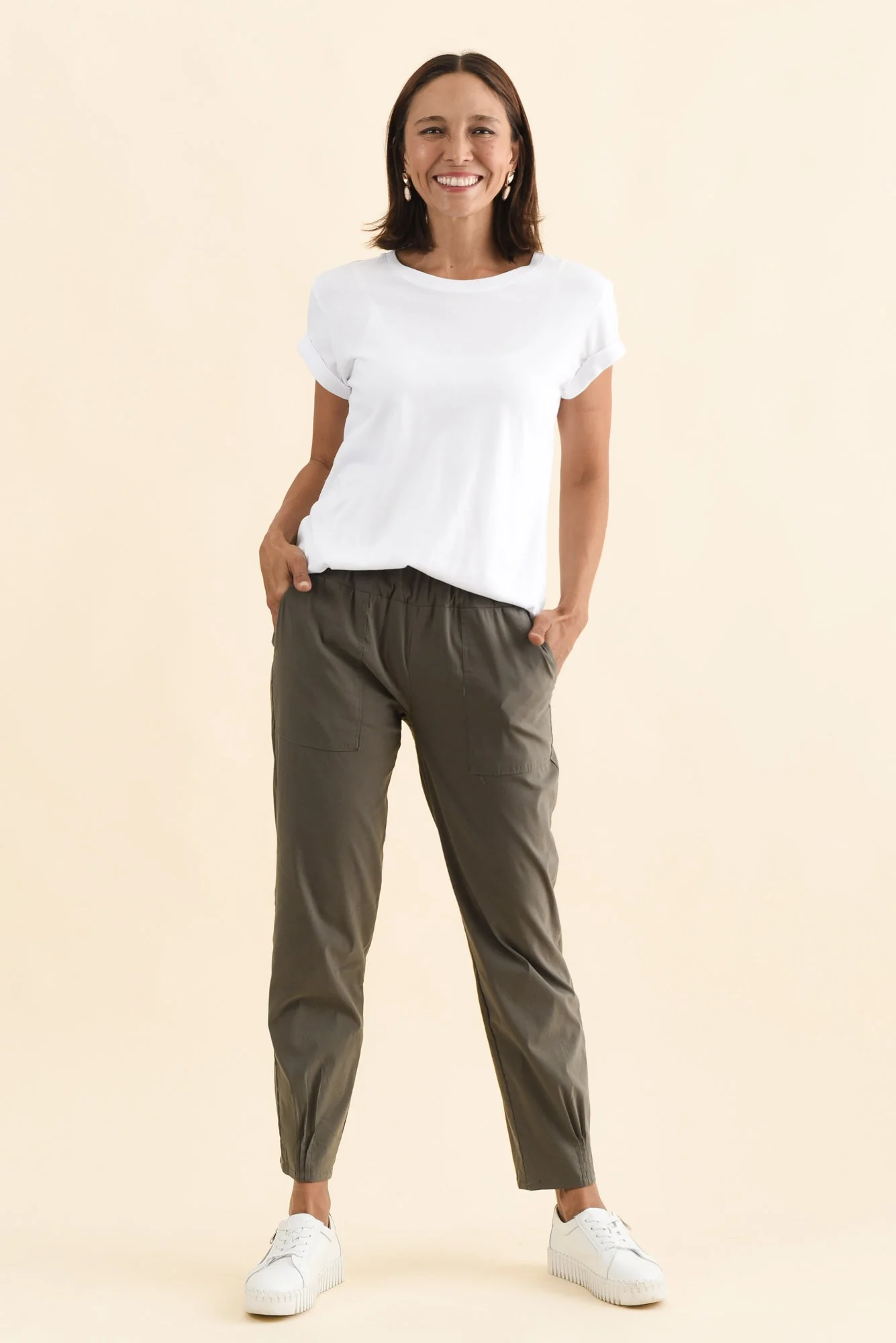 Air-Lite Olive Stretch Pocket Pants - Image 2