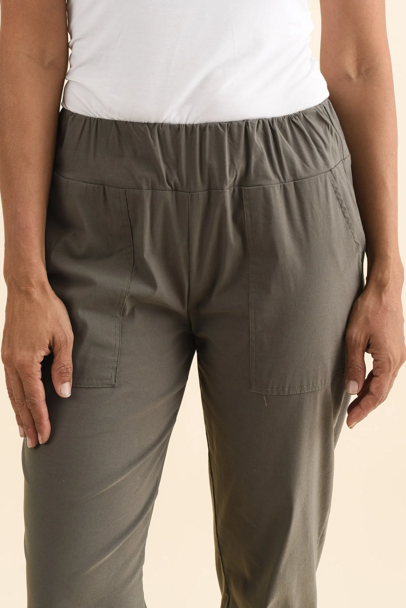 Air-Lite Olive Stretch Pocket Pants - Image 5