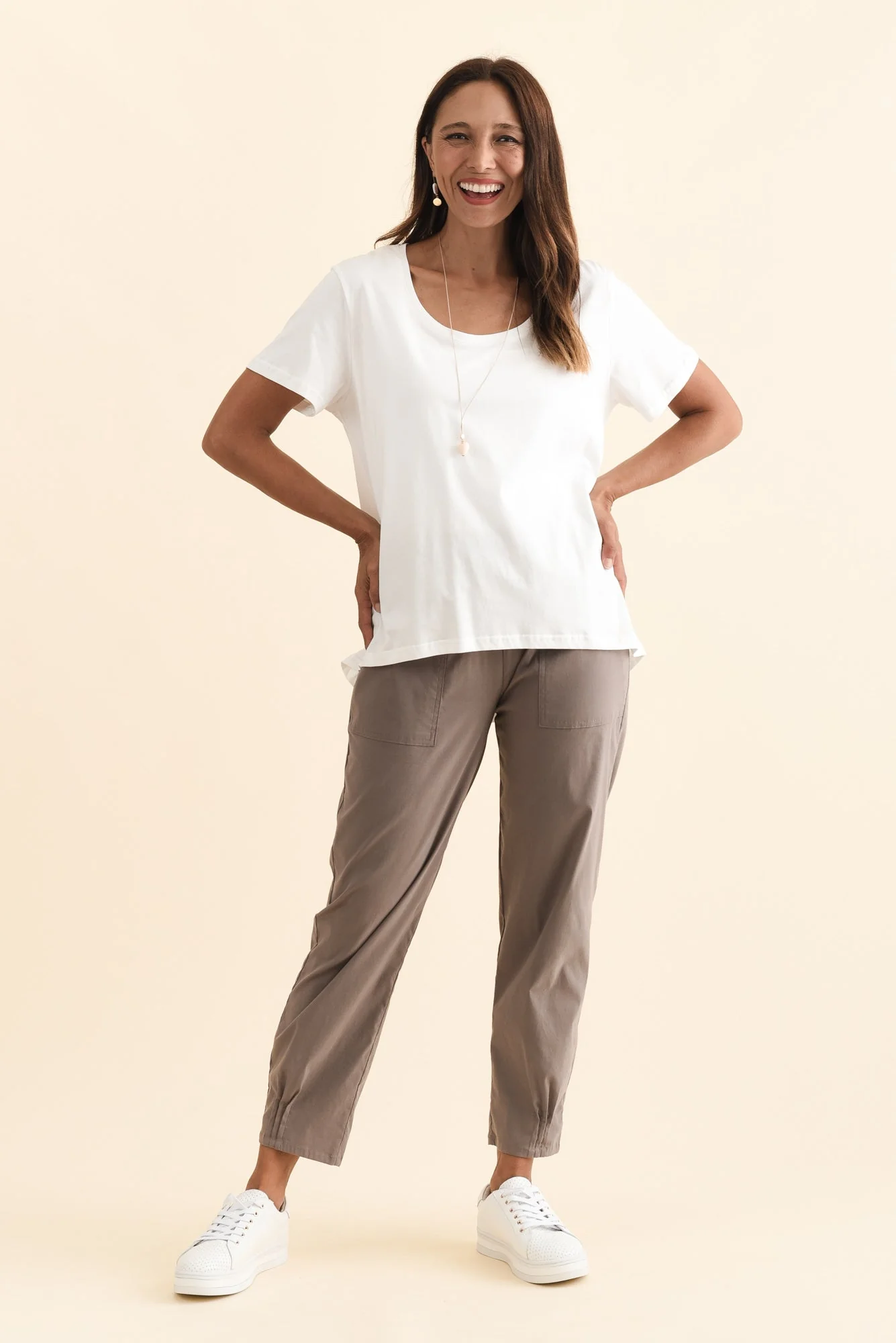 Air-Lite Taupe Stretch Pocket Pants - Image 3