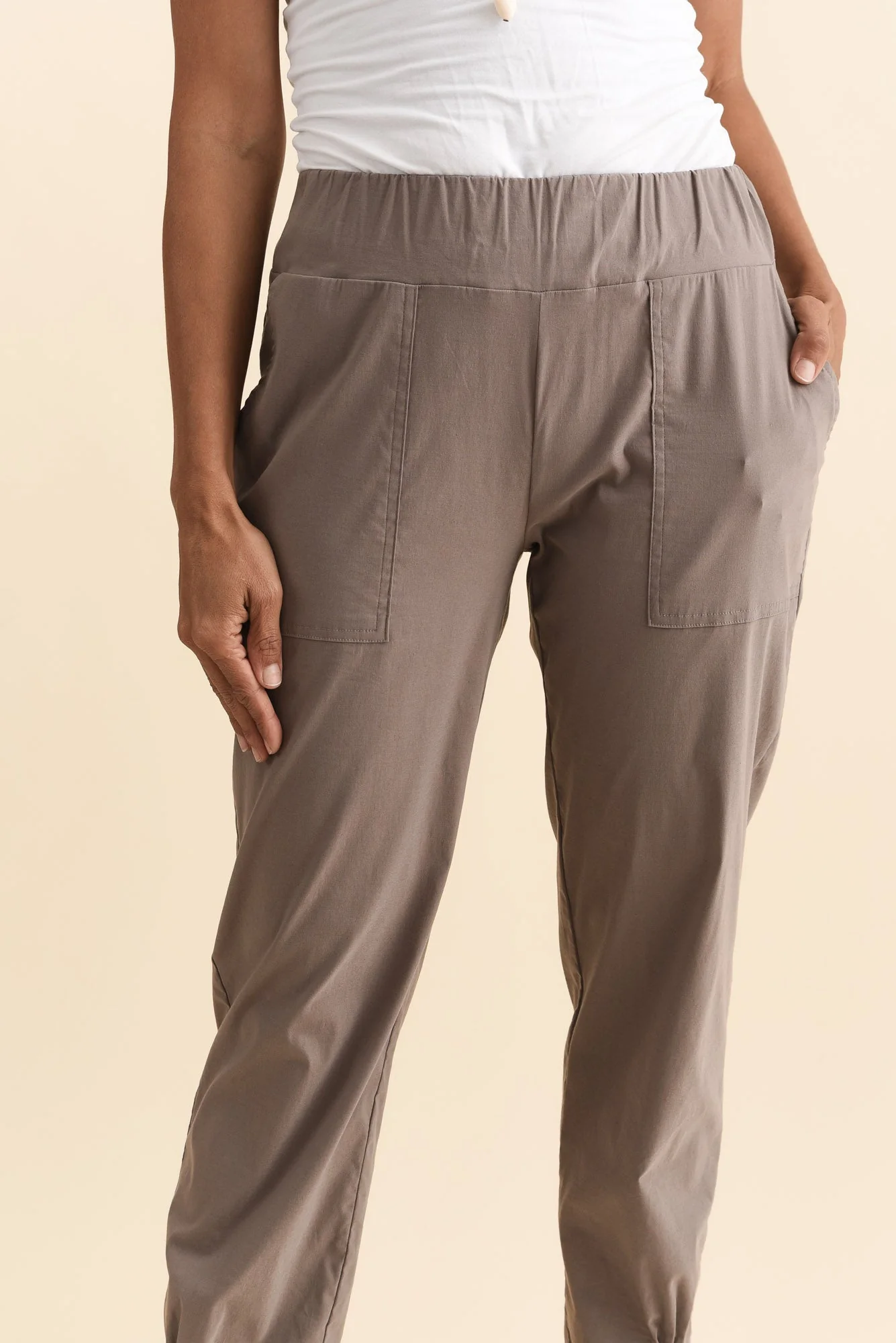 Air-Lite Taupe Stretch Pocket Pants - Image 6