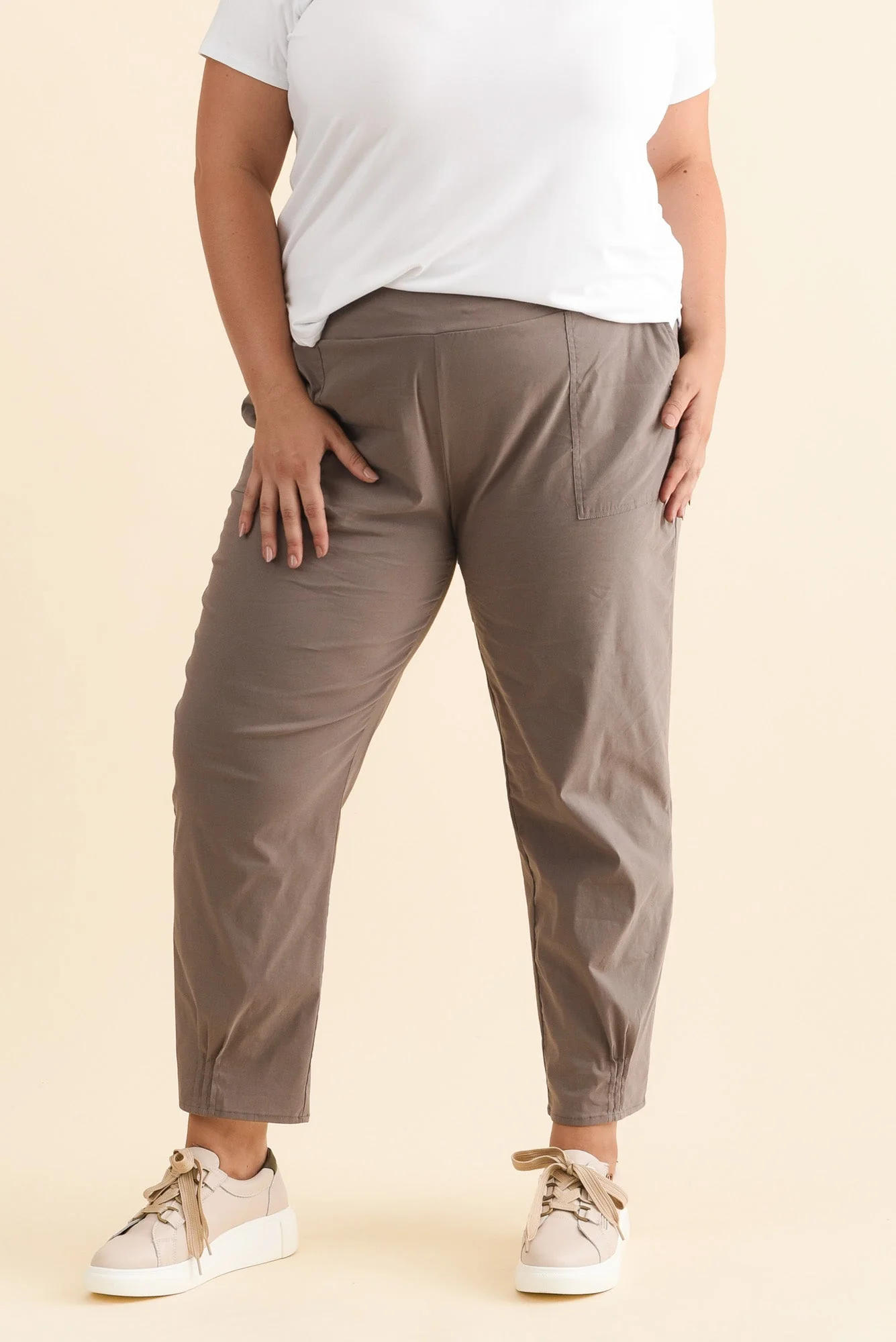 Air-Lite Taupe Stretch Pocket Pants - Image 8