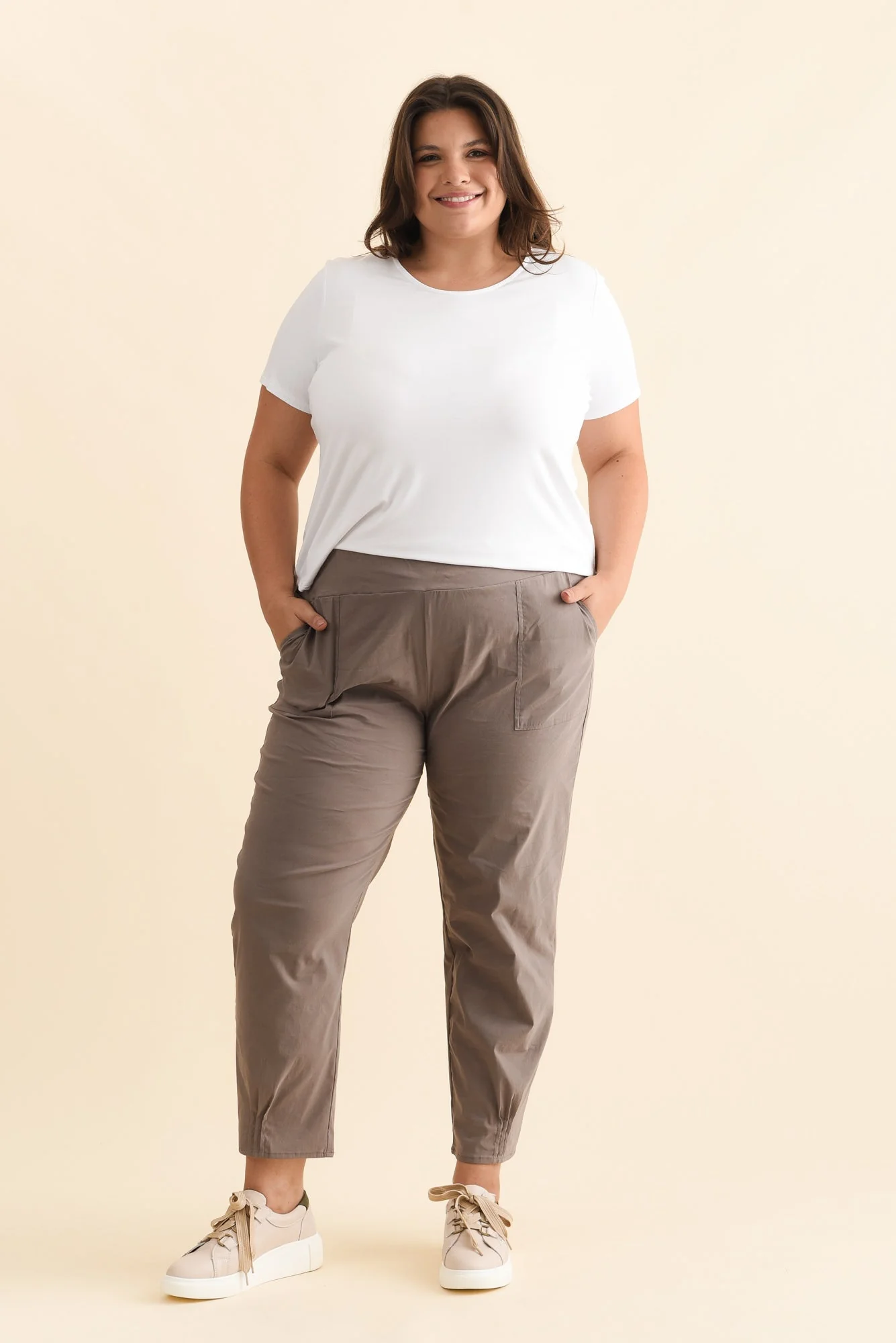 Air-Lite Taupe Stretch Pocket Pants - Image 9
