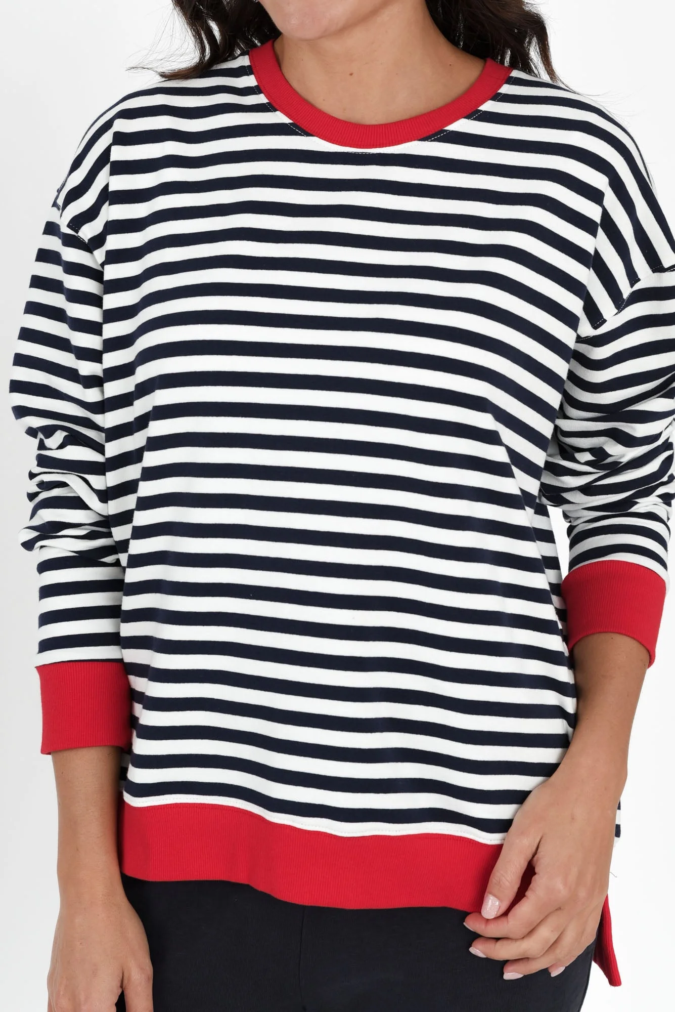 Alaska Navy Stripe Cotton Sweatshirt - Image 5