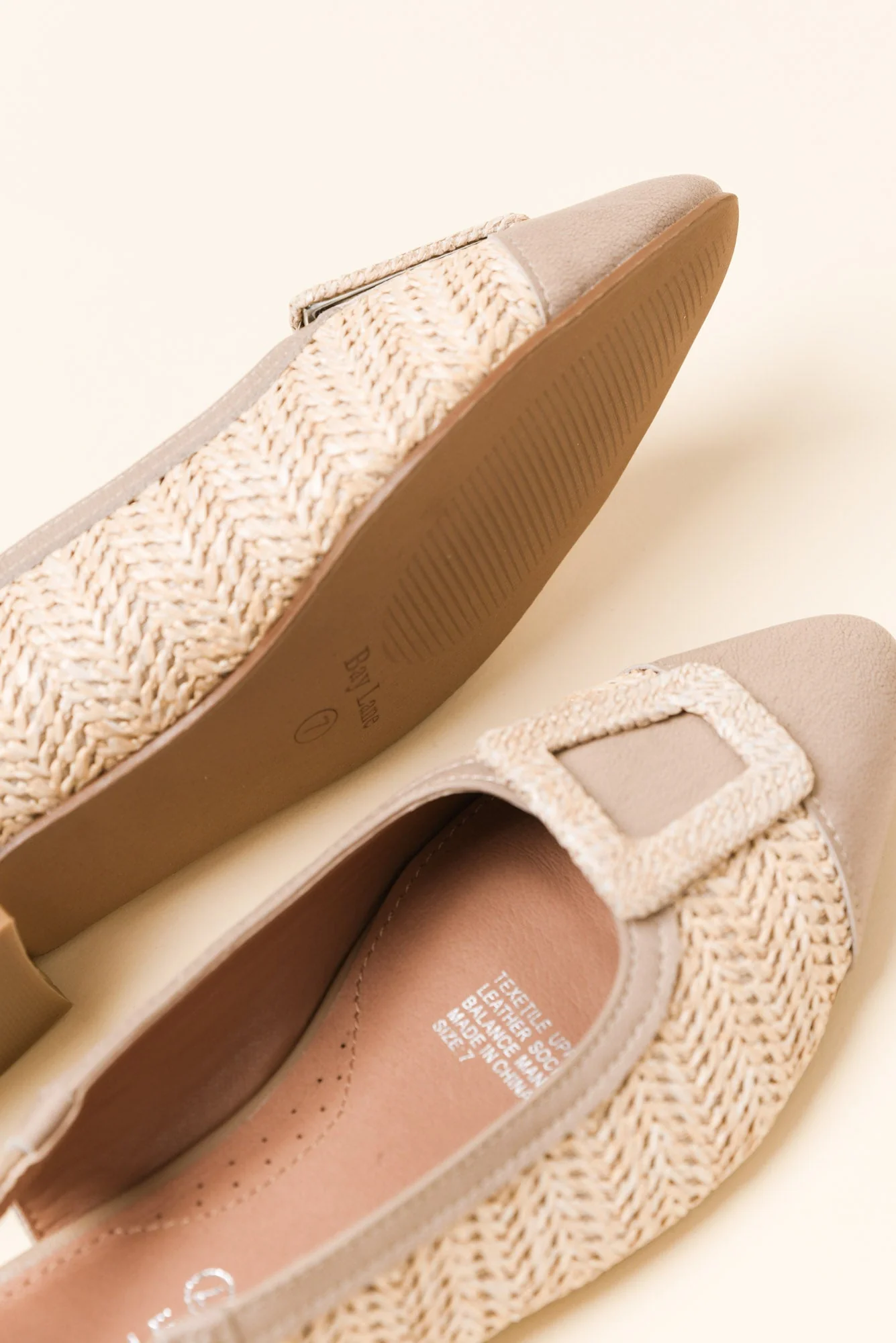 Alcatraz Beige Leather Slingback Mule - Image 4