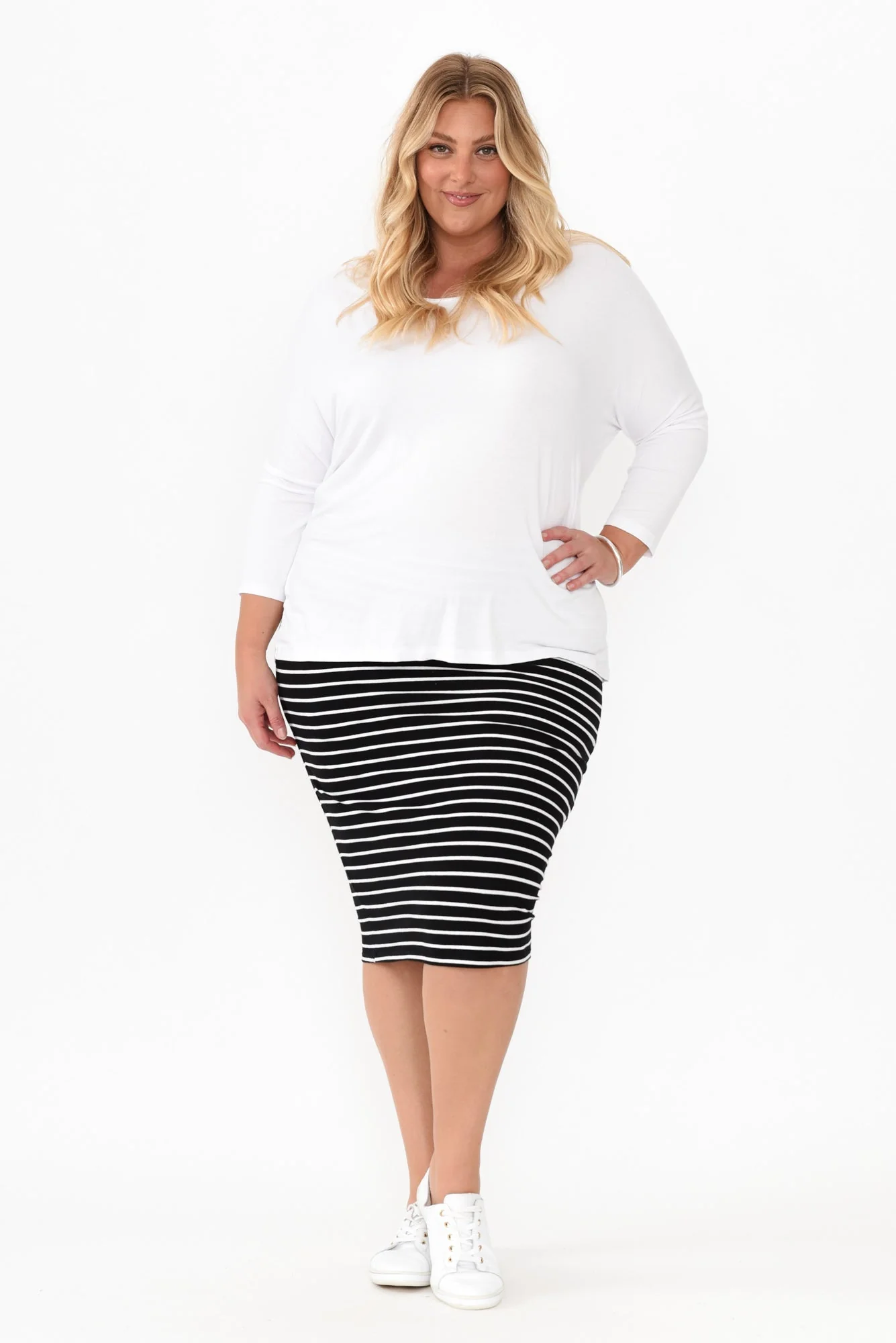 Alicia Stripe Tube Skirt - Image 10