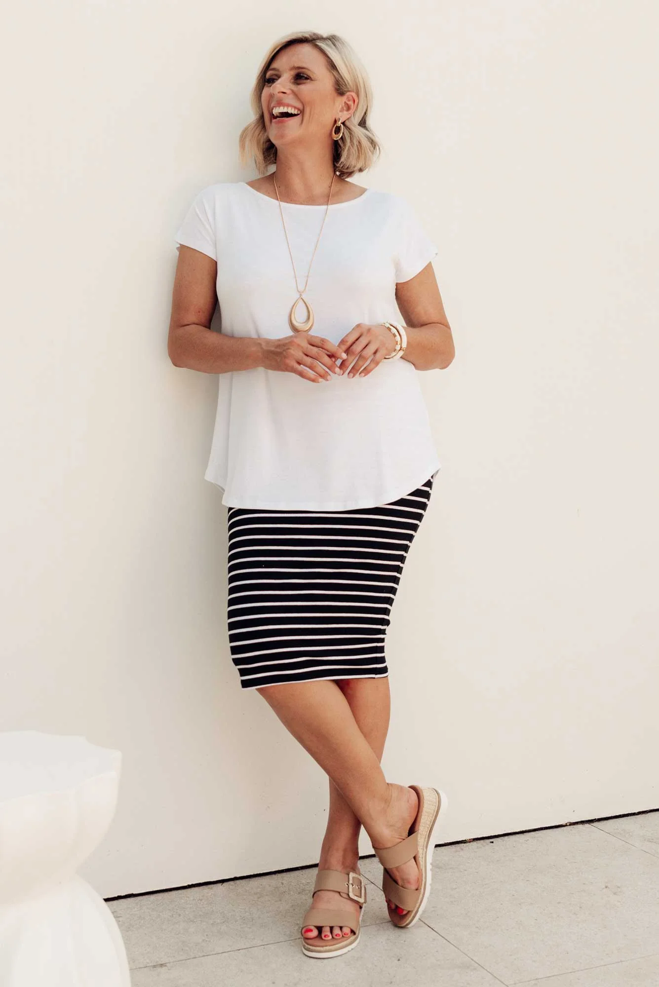 Alicia Stripe Tube Skirt - Image 3