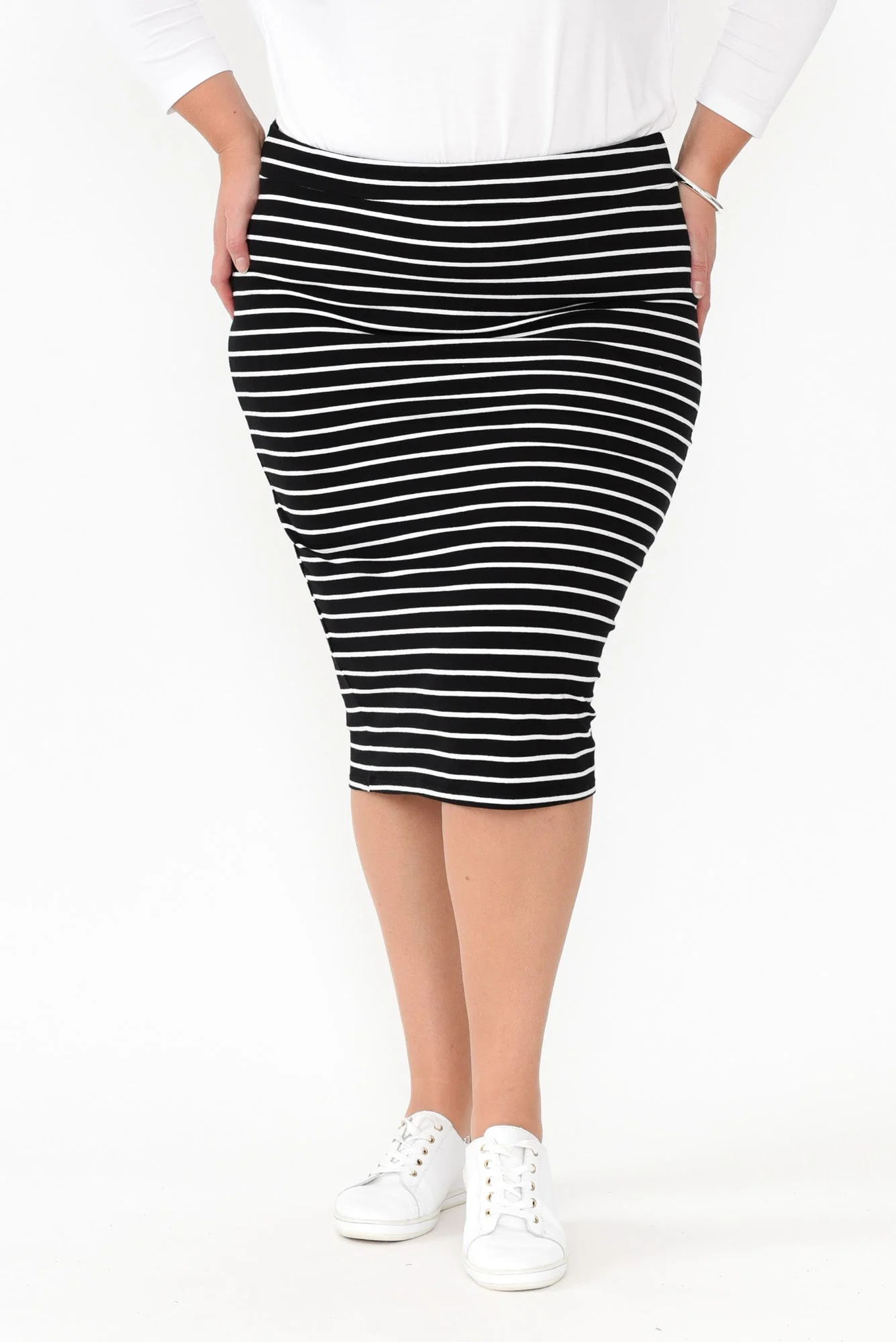 Alicia Stripe Tube Skirt - Image 9