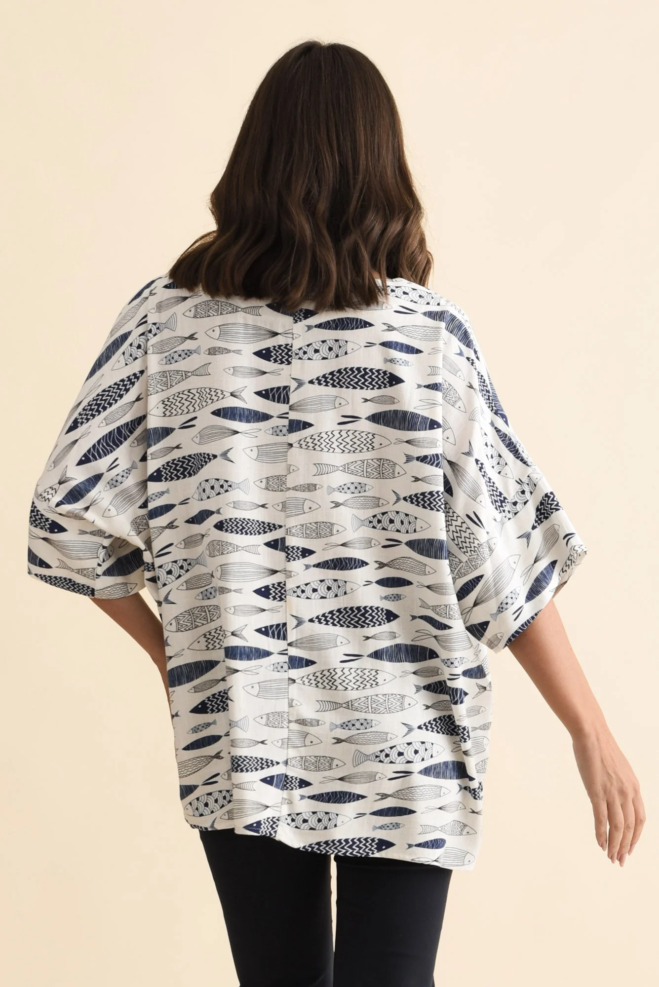 Alton Blue Sea Linen Cotton Top - Image 4