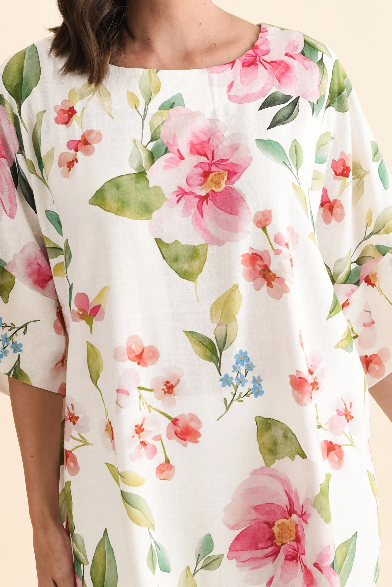 Alton White Blossom Linen Cotton Top - Image 5