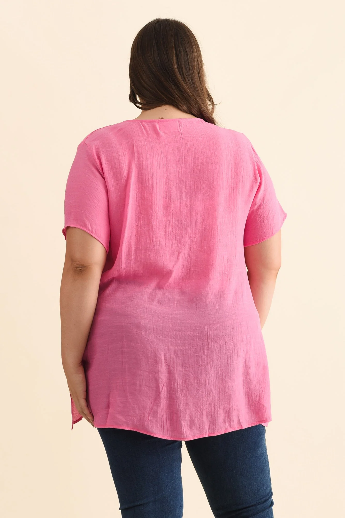 Alvina Candy Pink Layered Tunic Top - Image 11