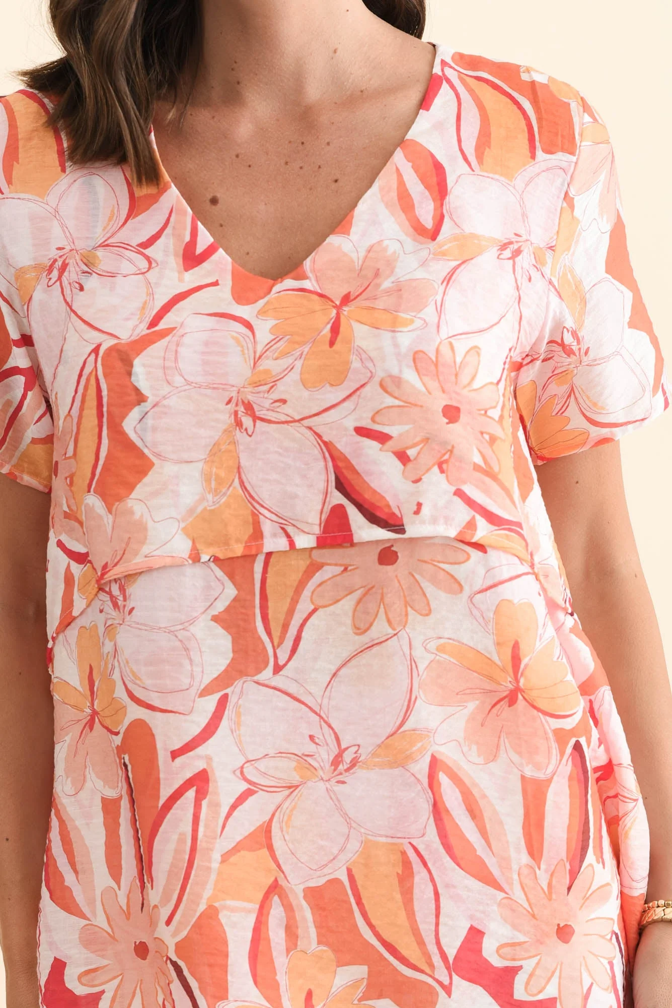Alvina Pink Blossom Layered Tunic Top - Image 5