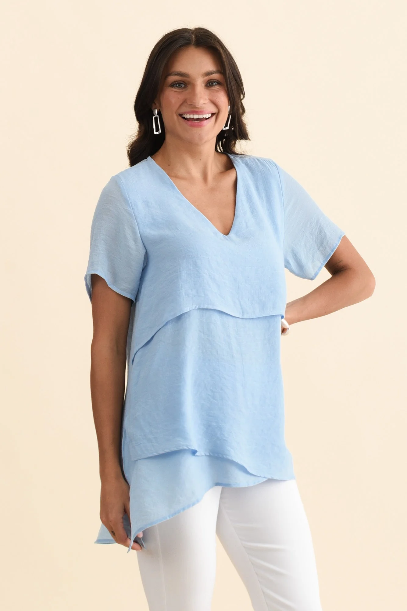Alvina Sky Layered Tunic Top - Image 3