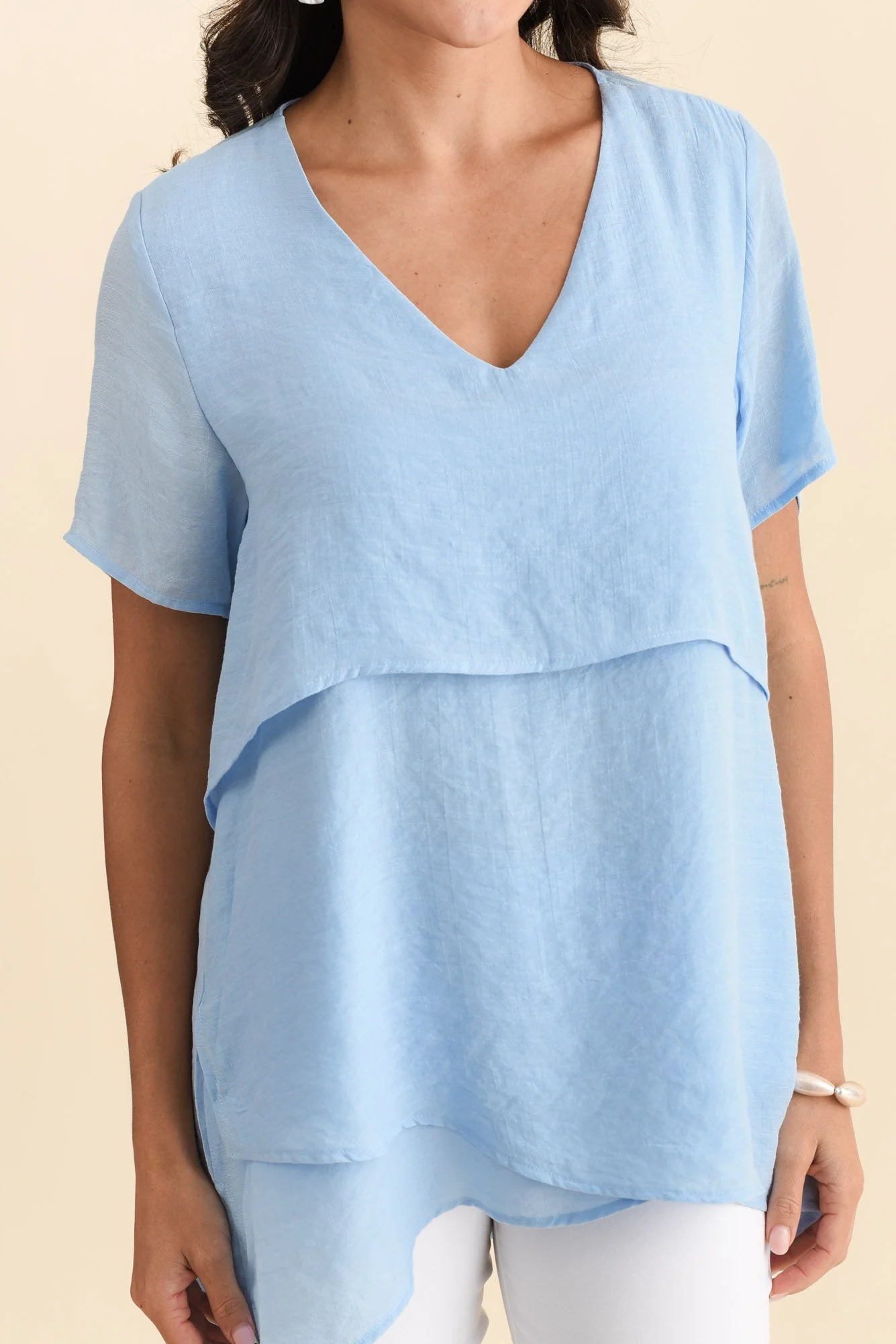 Alvina Sky Layered Tunic Top - Image 5