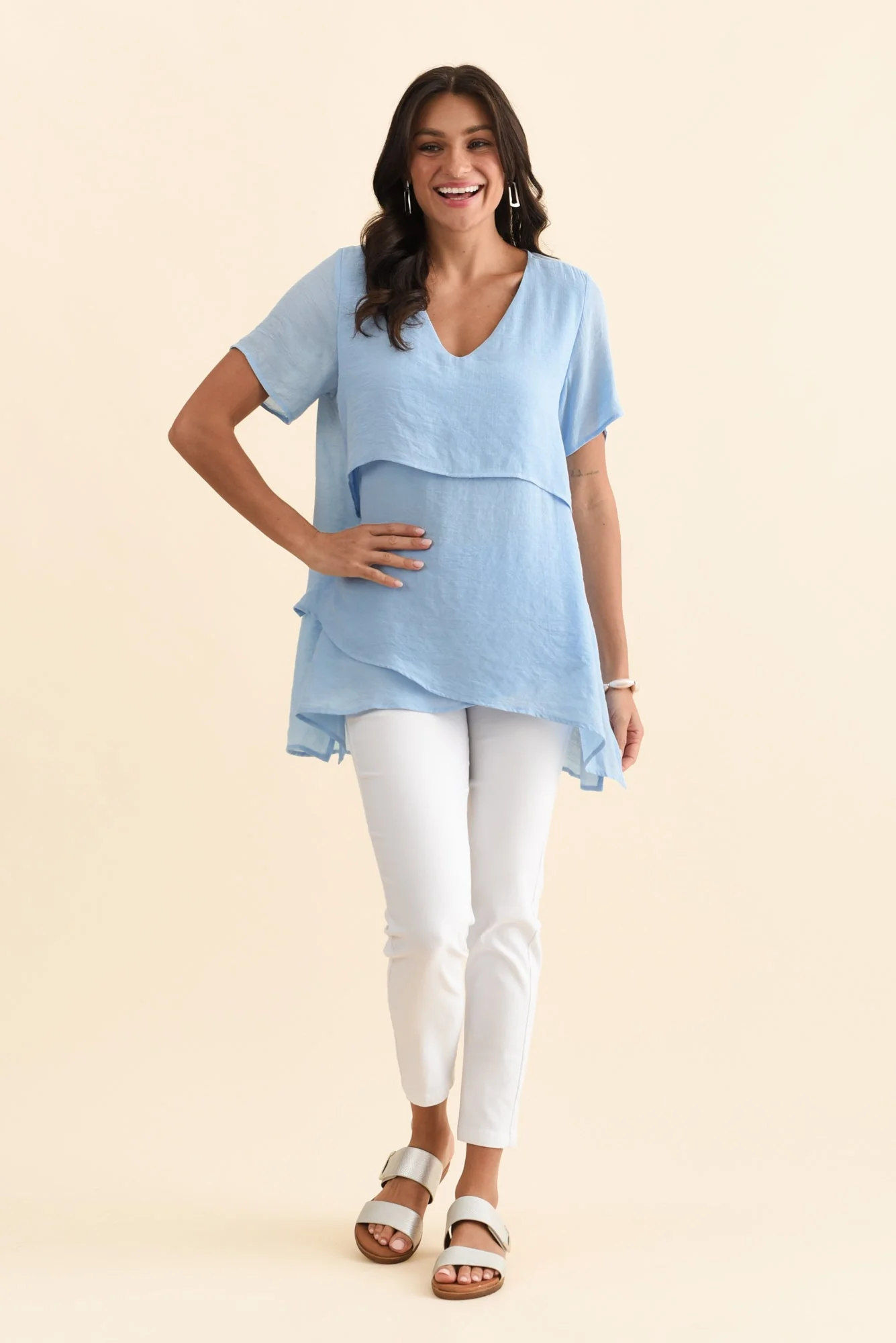 Alvina Sky Layered Tunic Top - Image 6