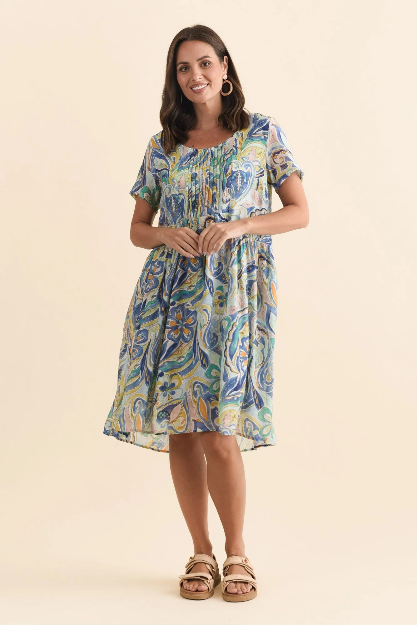 Alysse Blue Bloom Pocket Dress - Image 2