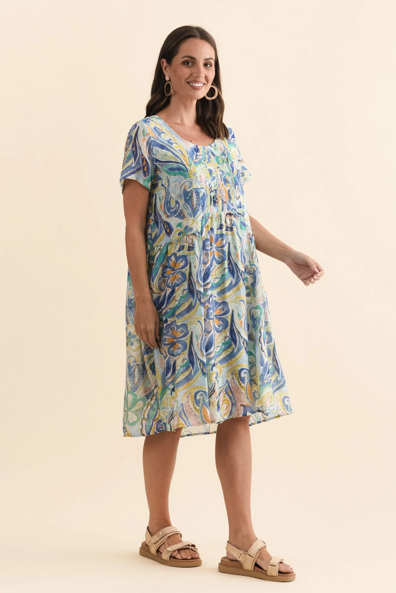 Alysse Blue Bloom Pocket Dress - Image 3