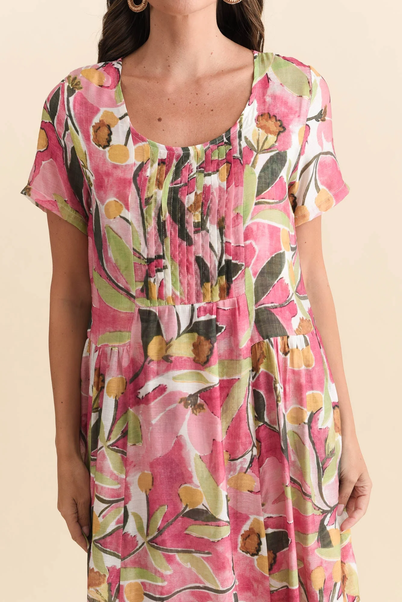 Alysse Pink Botanical Pocket Dress - Image 5