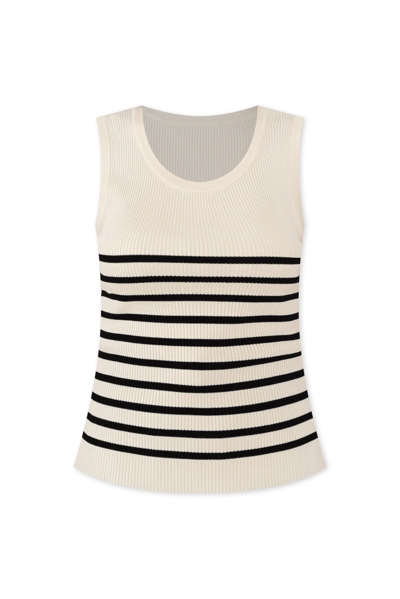 Amba Black Stripe Ribbed Tank - Image 2