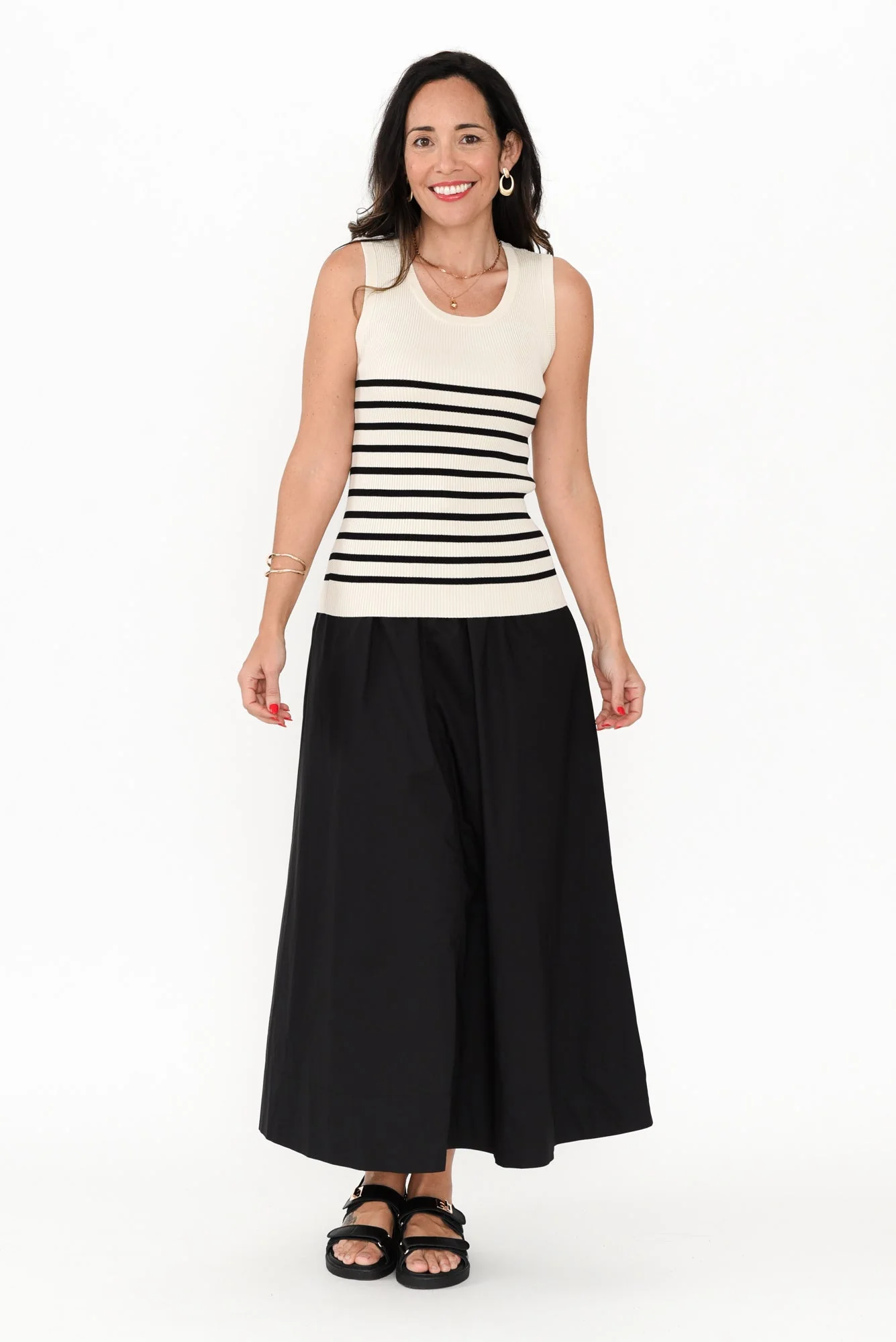 Amba Black Stripe Ribbed Tank - Image 3