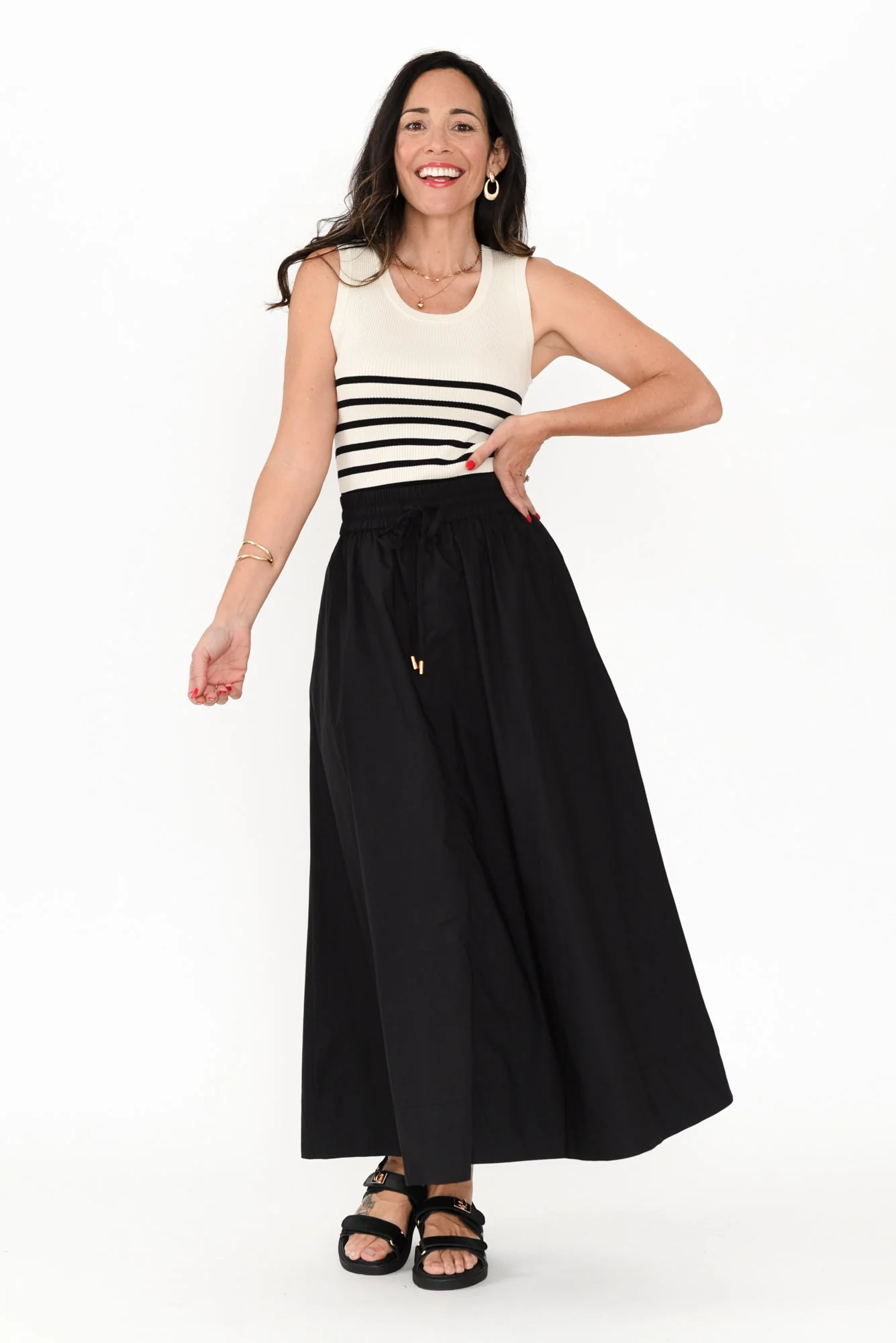Amba Black Stripe Ribbed Tank - Image 7