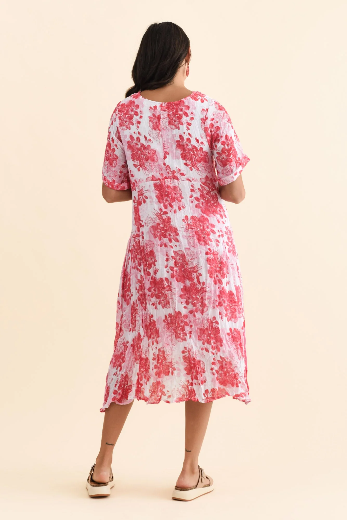 Amberley Red Garden Cotton Blend Dress - Image 4