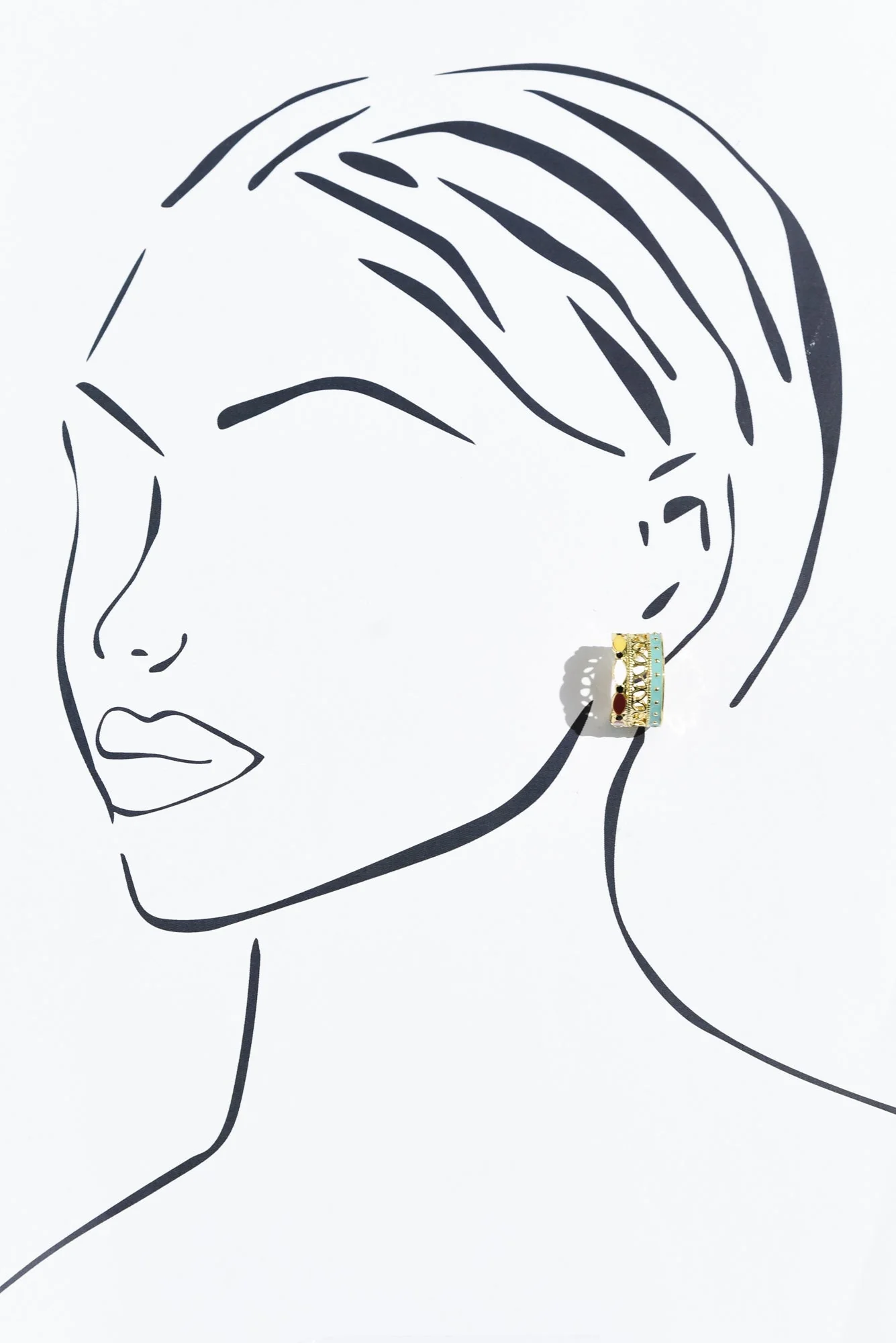 Ames Gold Hoop Earrings - Image 2
