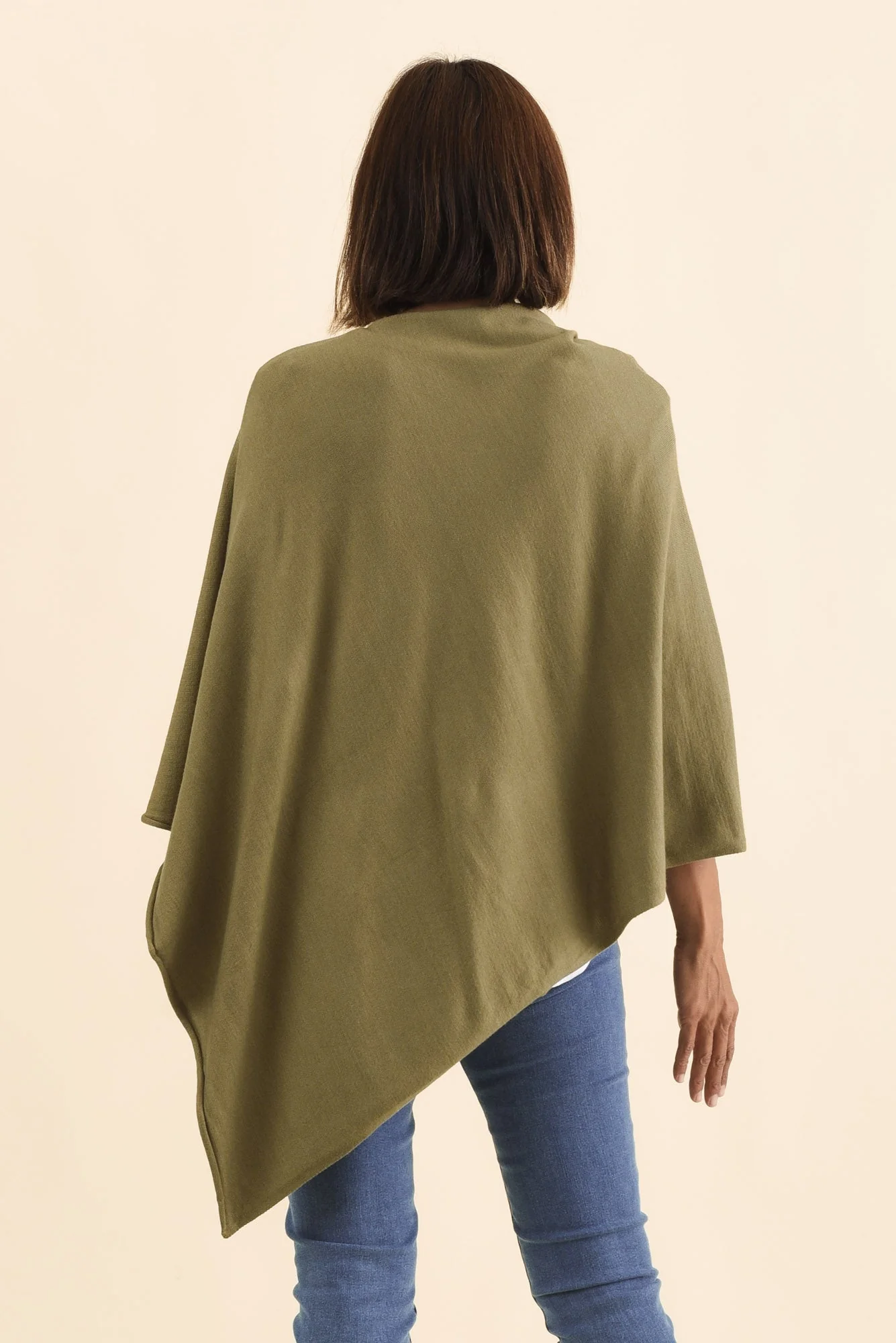 Amy Green Wool Blend Poncho - Image 4