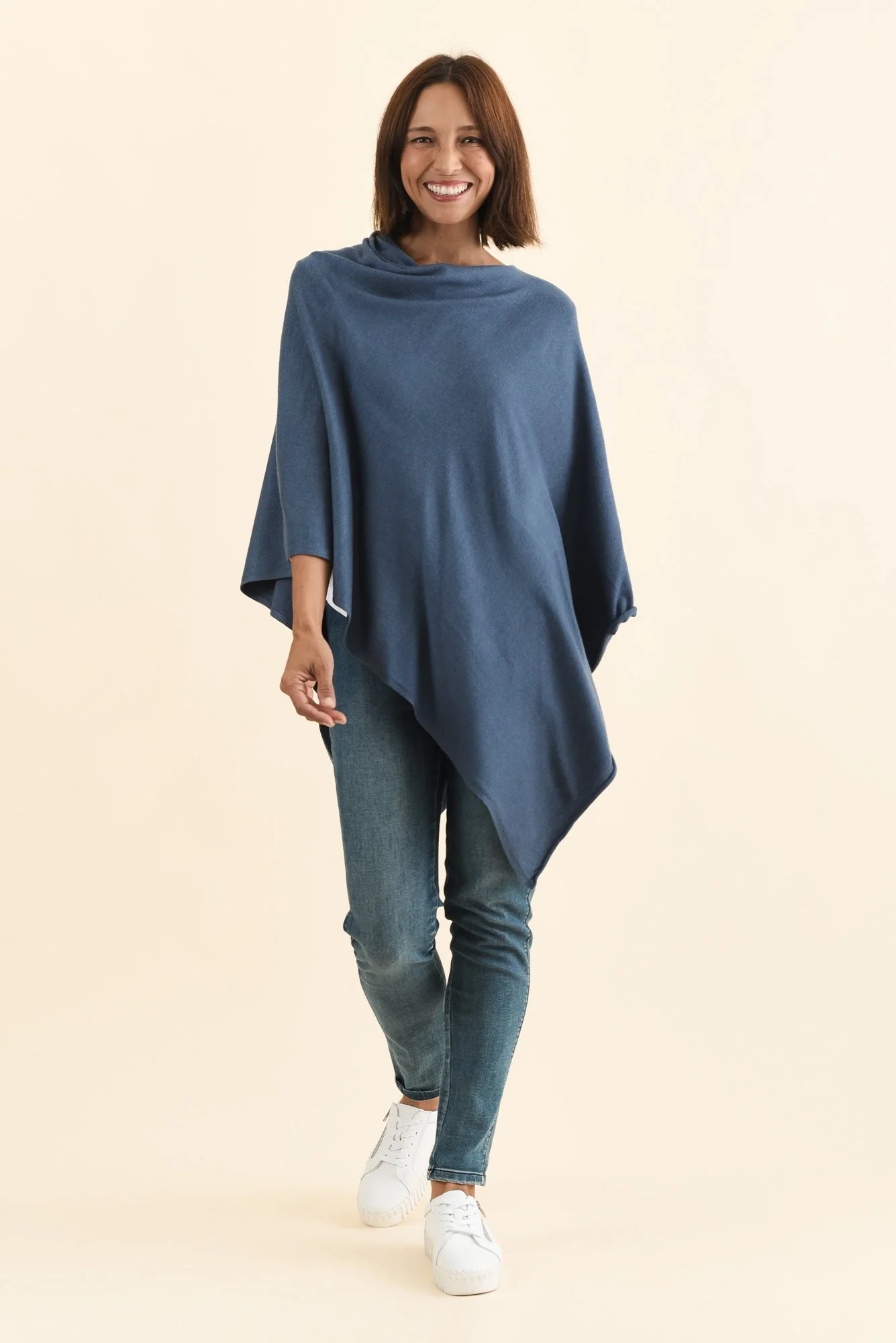 Amy Steel Wool Blend Poncho - Image 2