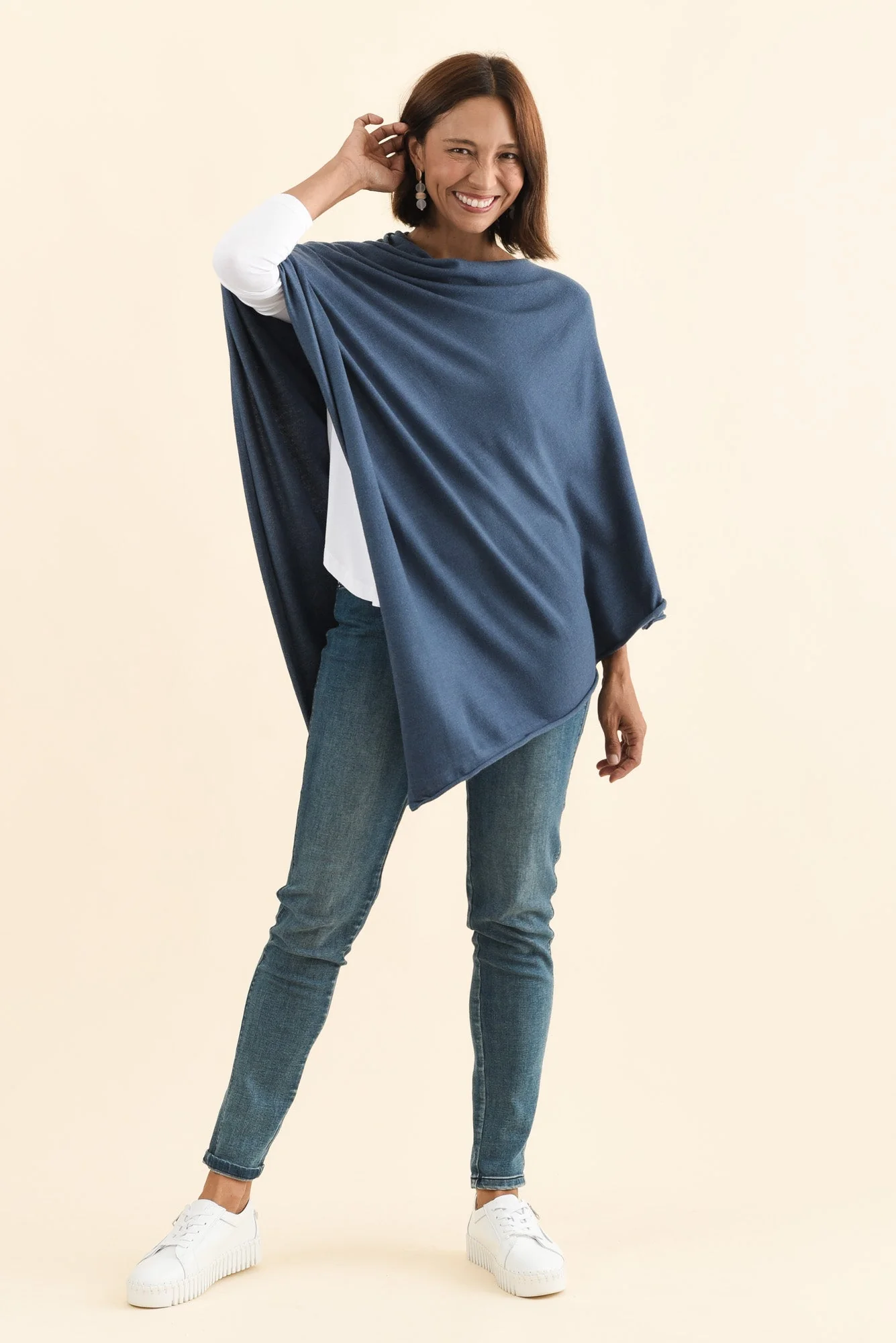 Amy Steel Wool Blend Poncho - Image 6