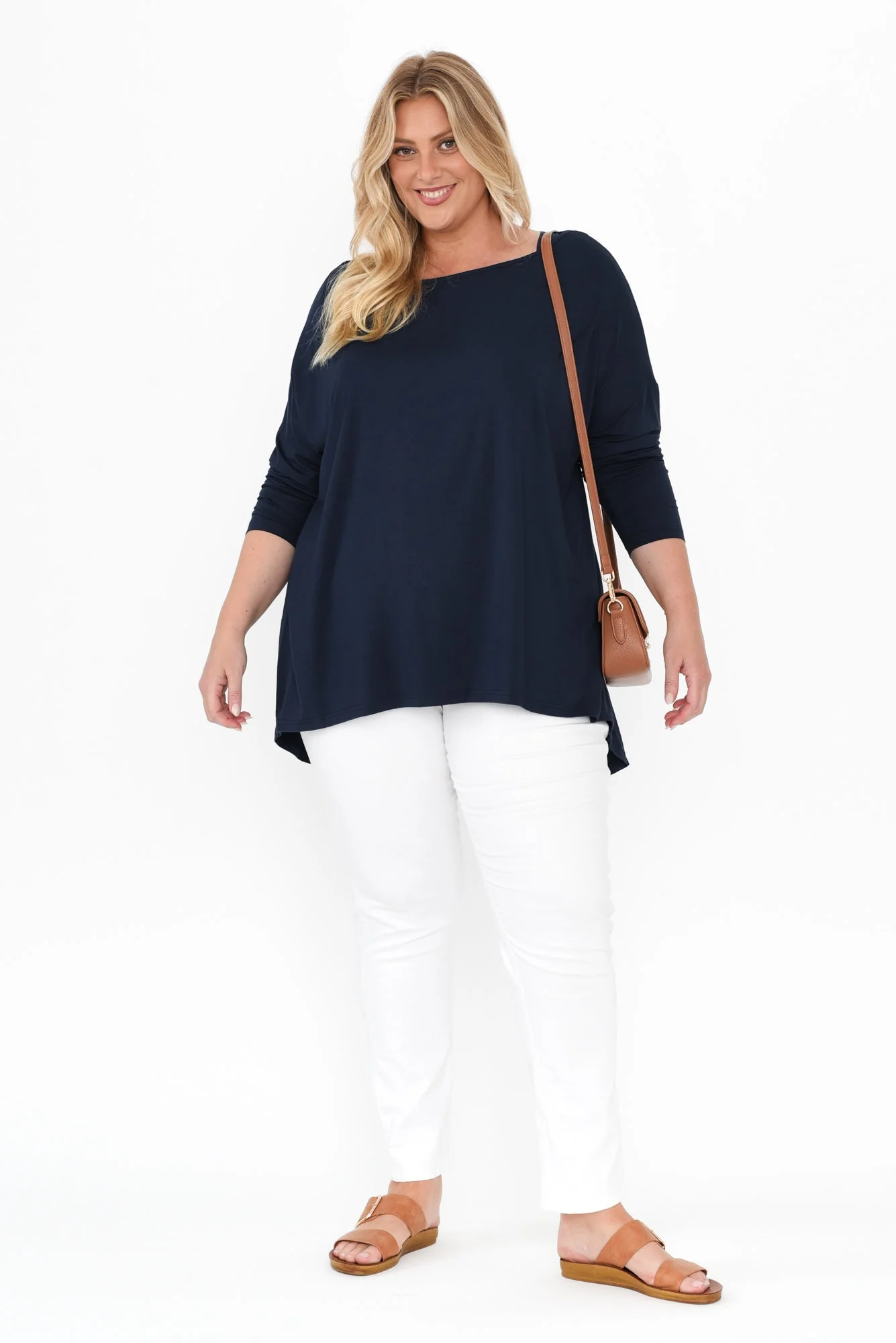 Anakin Navy Hi Lo Bamboo Top - Image 10