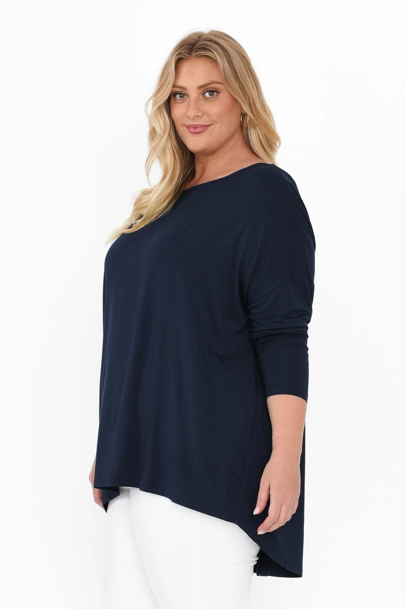 Anakin Navy Hi Lo Bamboo Top - Image 11